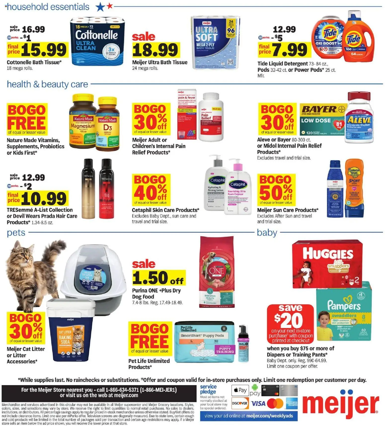 Meijer Weekly Ad - valid from 20.05.2026 | Page: 4 | Products: Magnesium, Bath, Dog Food, Cap