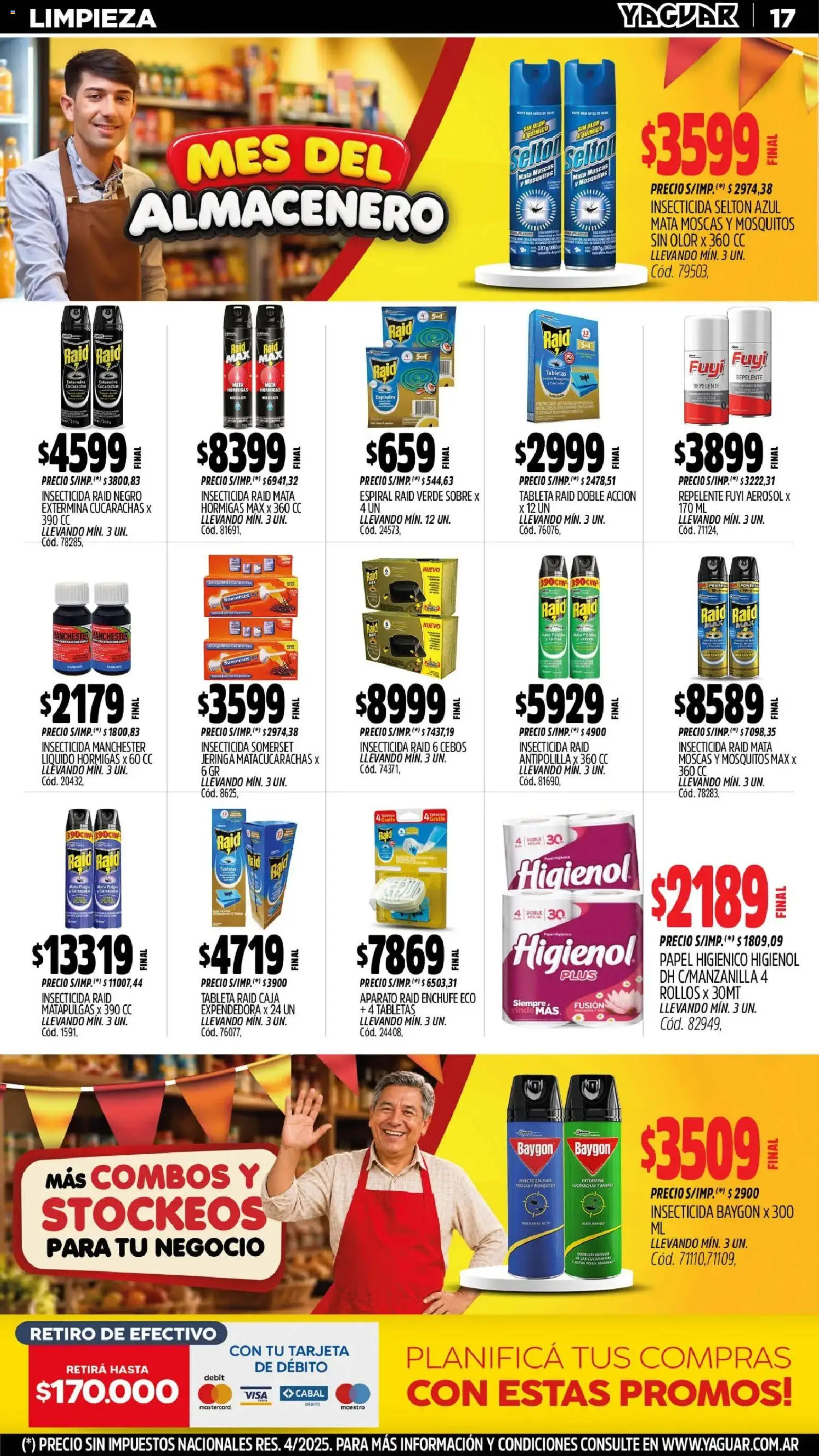 Yaguar - Oferta Semanal General Roca │ válido desde el 31/08/2026 | Página: 17 | Productos: Papel higiénico, Sobre, Enchufe, Caja
