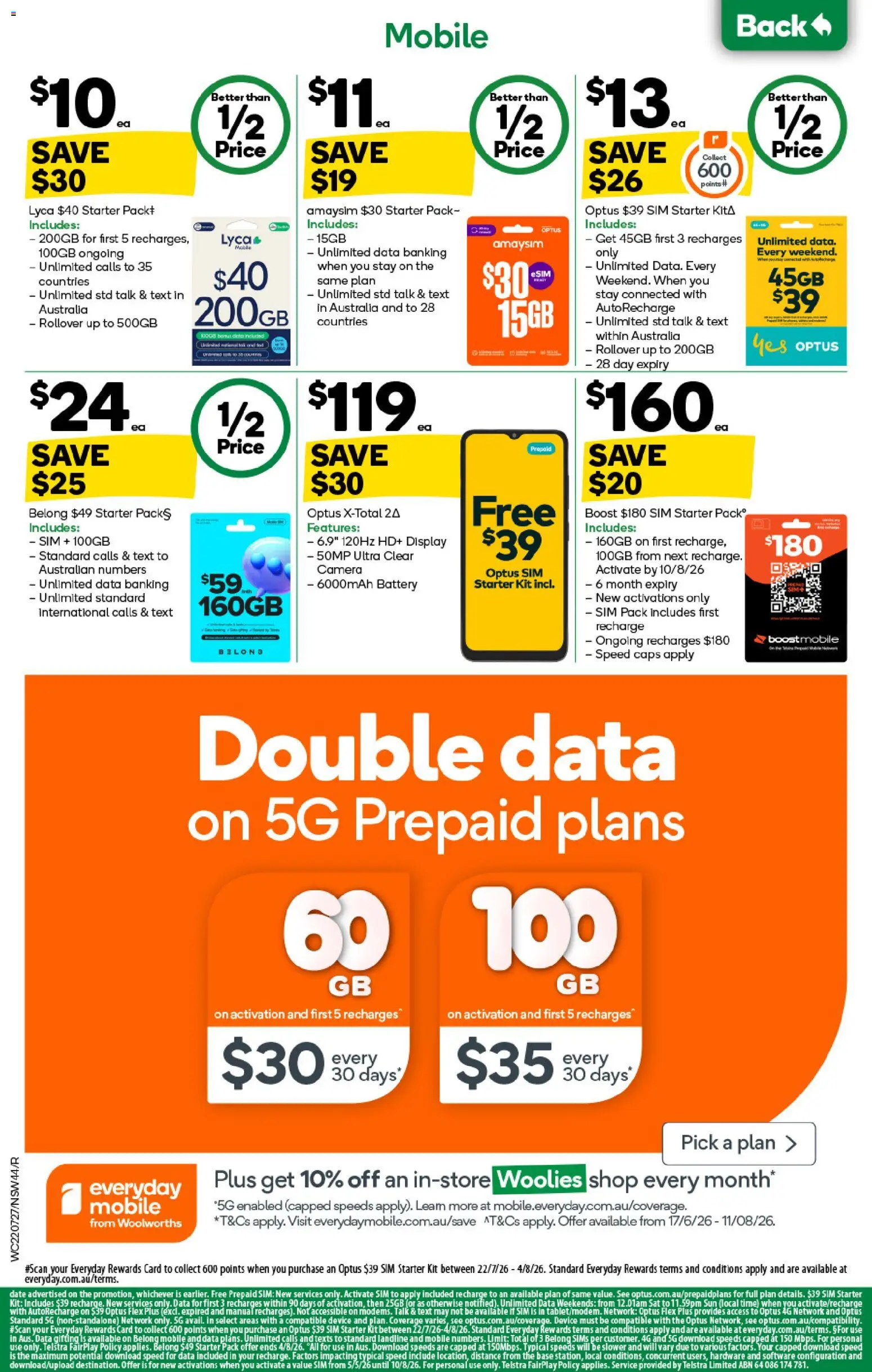 Woolworths catalogue - valid from 22/07/2026 | Page: 44 | Products: Battery, Stones, Date, Device