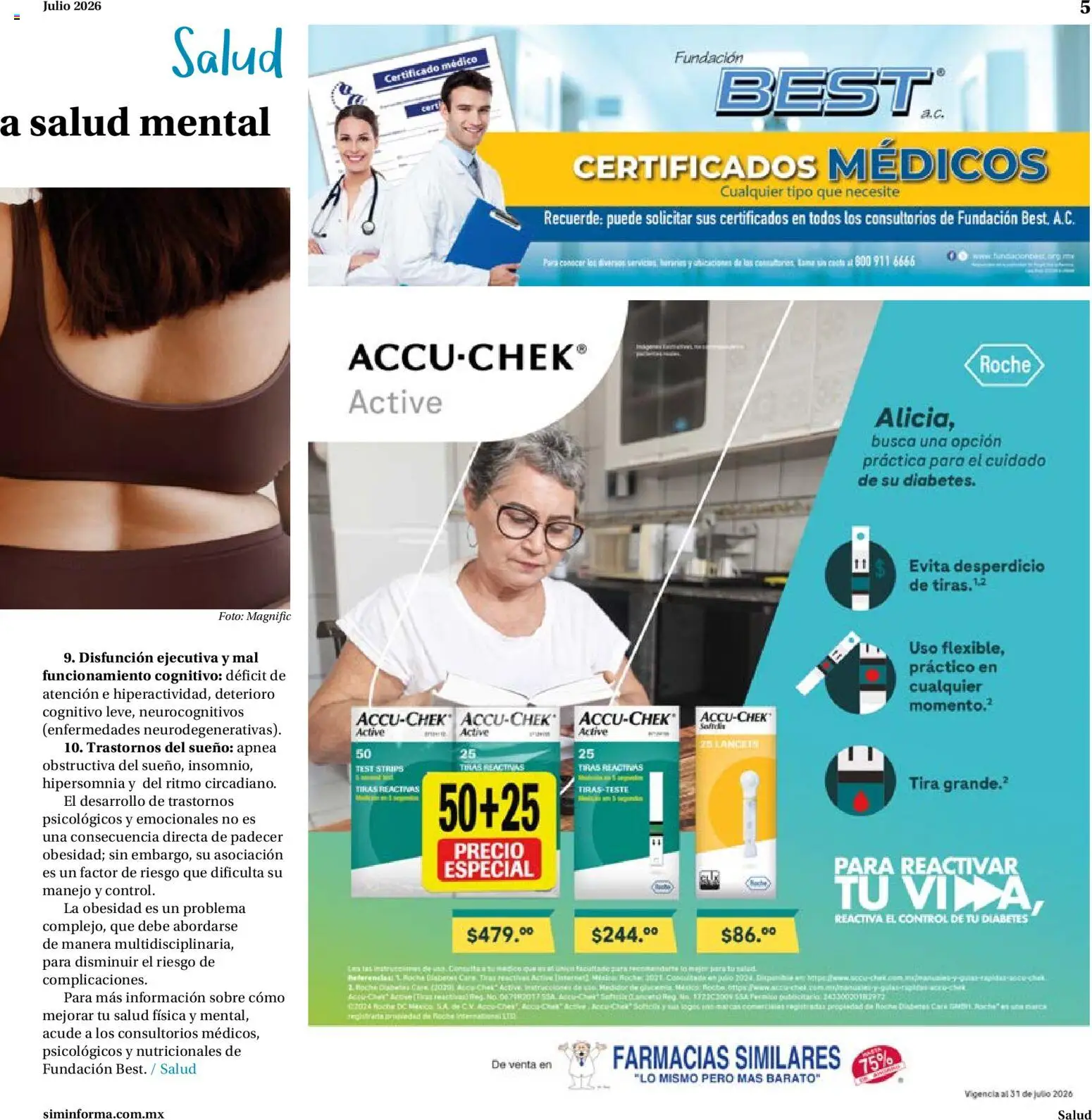 Nuevas ofertas de Farmacias Similares válidas en toda la República Mexicana desde el 01/07/2026. ¡Encuentra las mejores ofertas en Farmacias Similares catálogo! | Página: 5