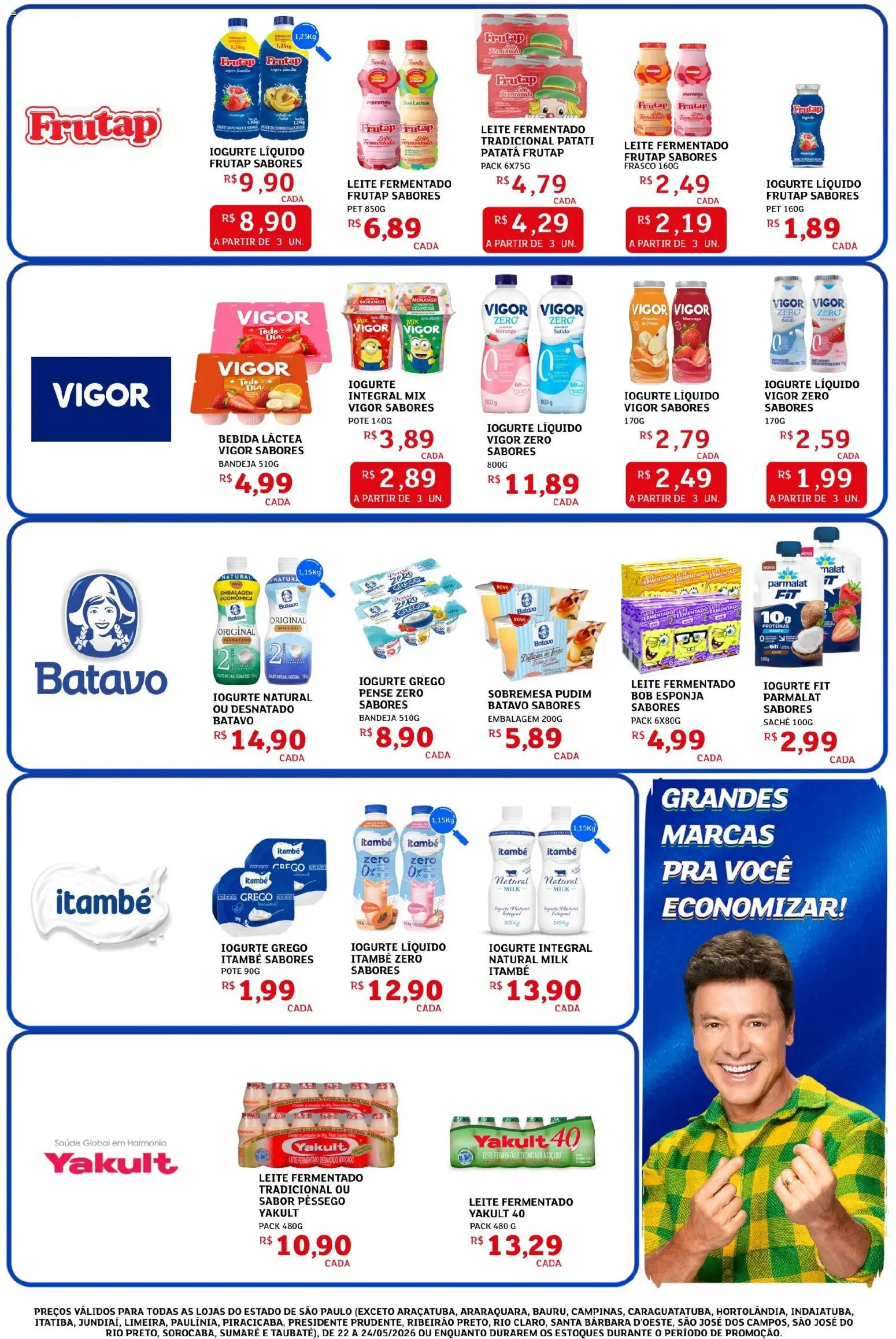 Assaí Atacadista Folheto - válido de 22.05.2026 | Página: 3 | Produtos: Leite, Iogurte, Iogurte grego, Leite fermentado