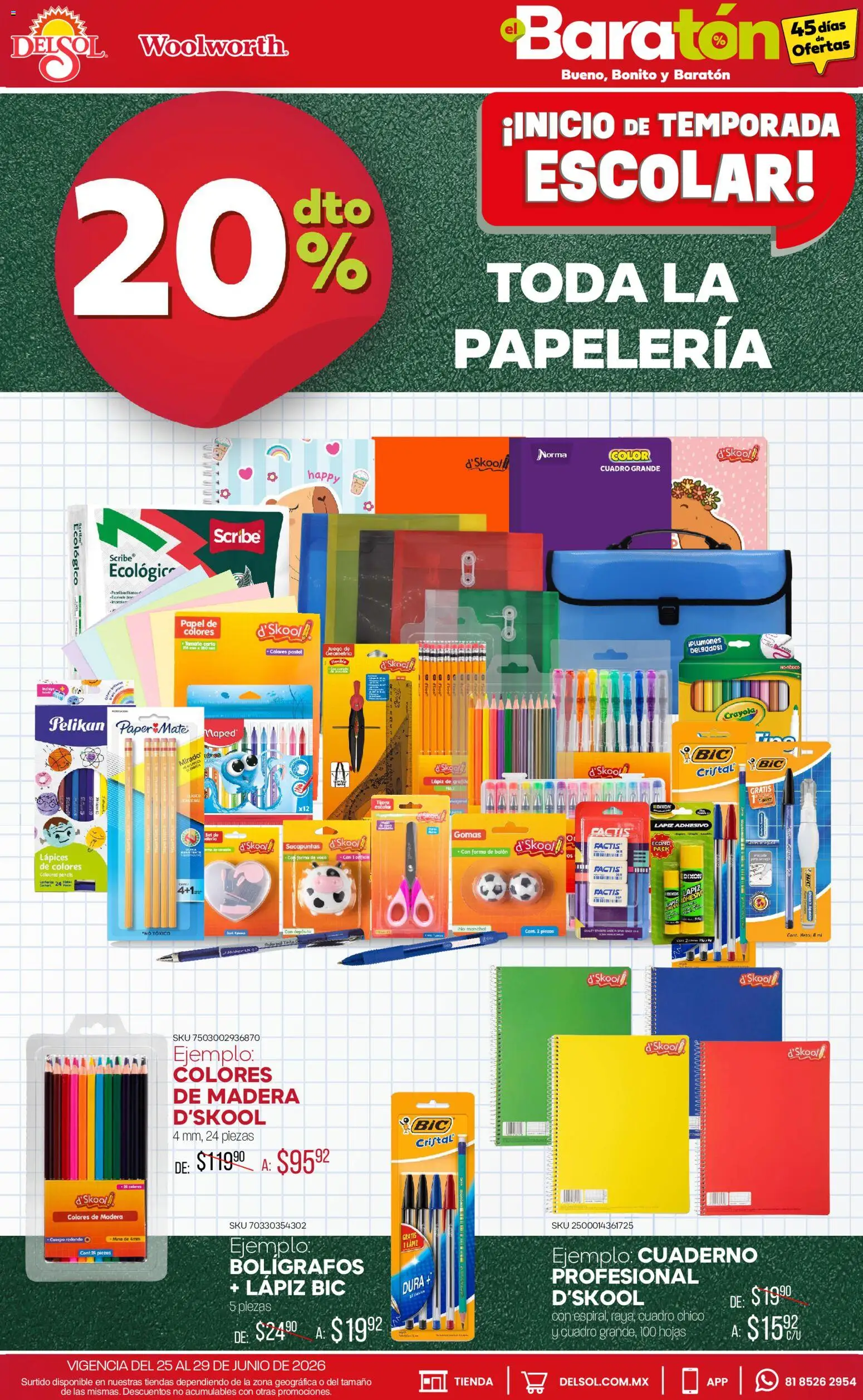 Nuevas ofertas de Del Sol y Woolworth válidas en toda la República Mexicana desde el 25/06/2026. ¡Encuentra las mejores ofertas en Del Sol y Woolworth catálogo Baratón! | Página: 2