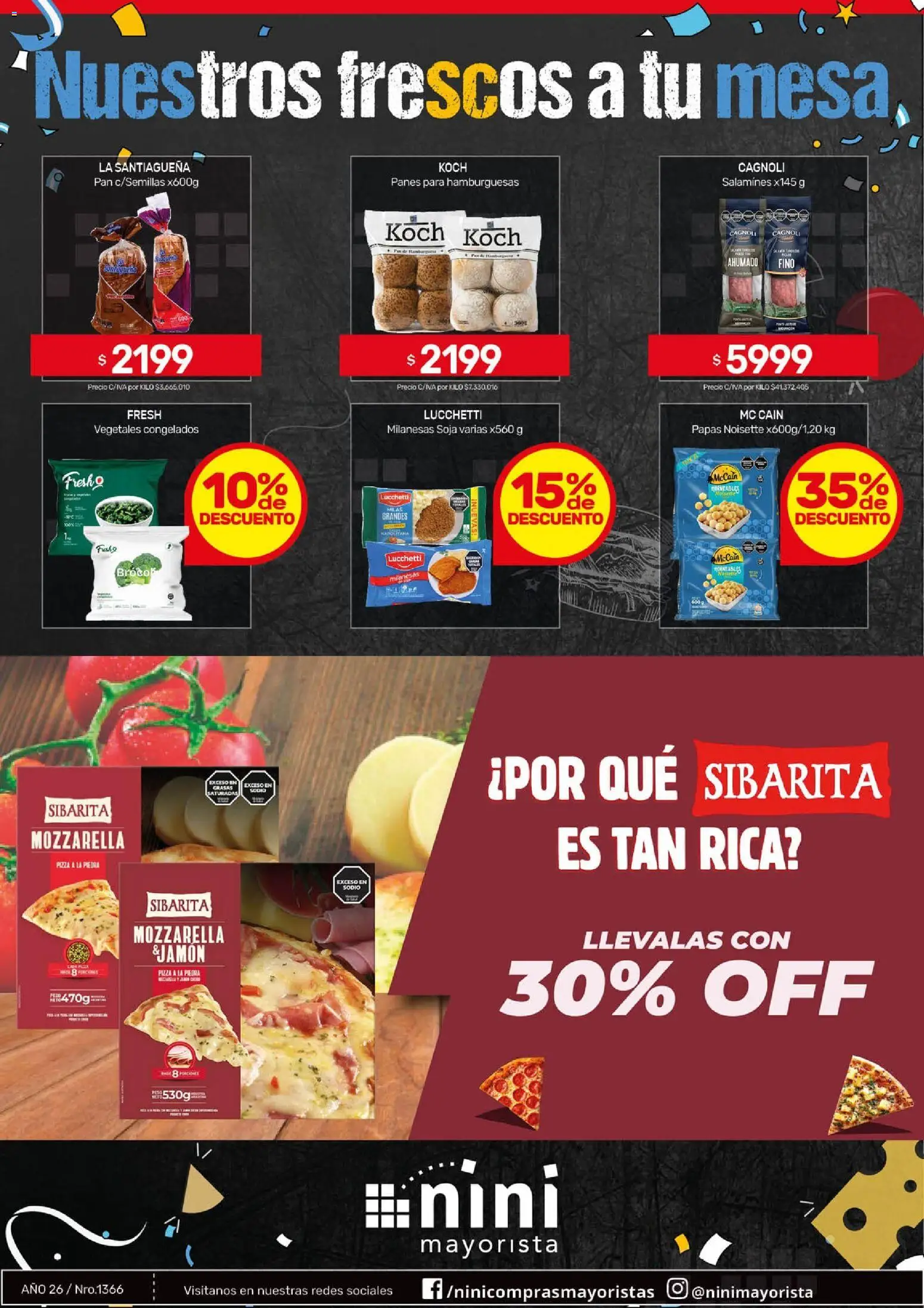 NINI Mayorista ofertas │ válido desde el 29/06/2026 | Página: 35 | Productos: Mesa, Pan, Pizza