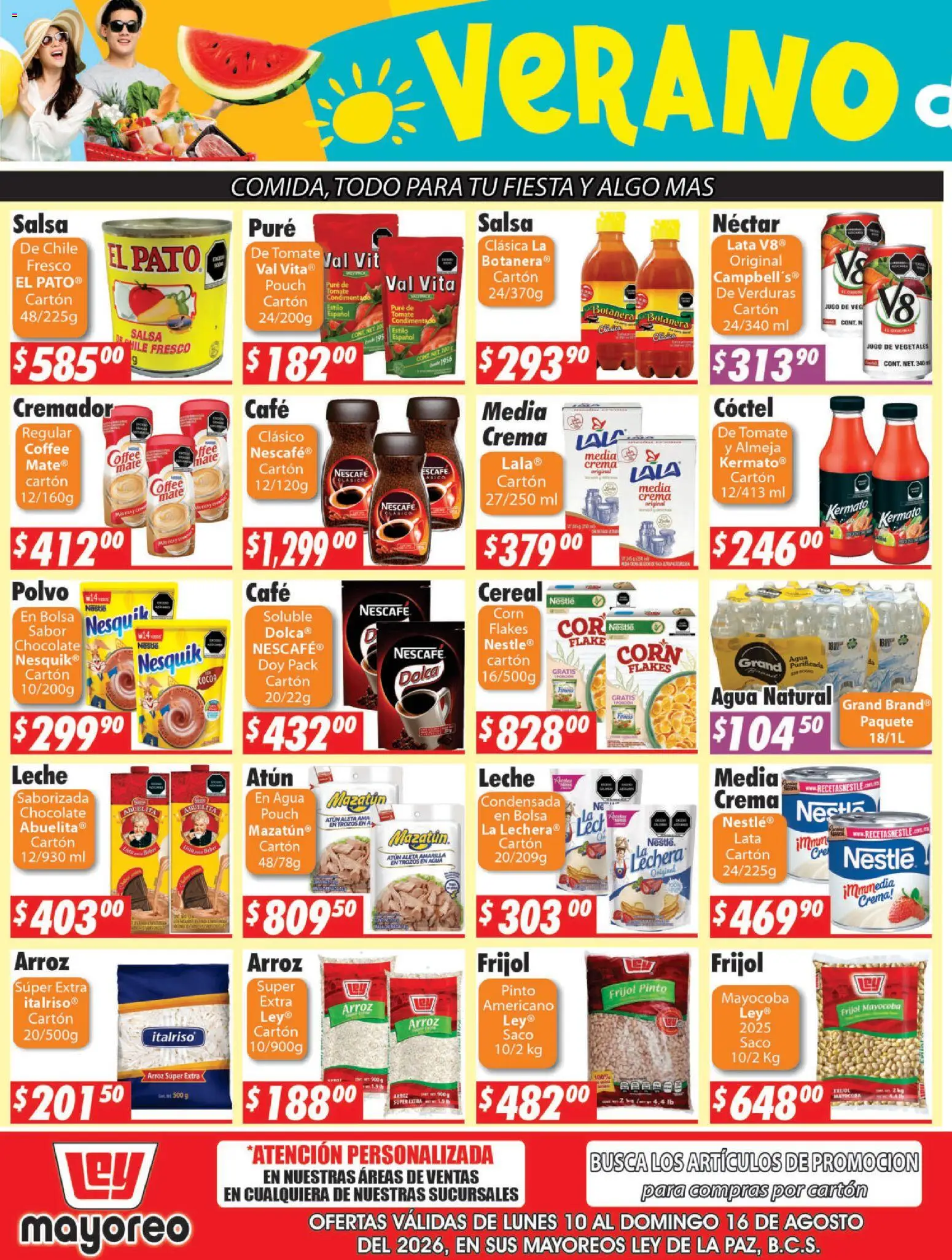 Nuevas ofertas de Casa Ley válidas en toda la República Mexicana desde el 10/08/2026. ¡Encuentra las mejores ofertas en Casa Ley folleto La Paz! | Página: 5 | Productos: Tomate, Agua, Chocolate, Arroz