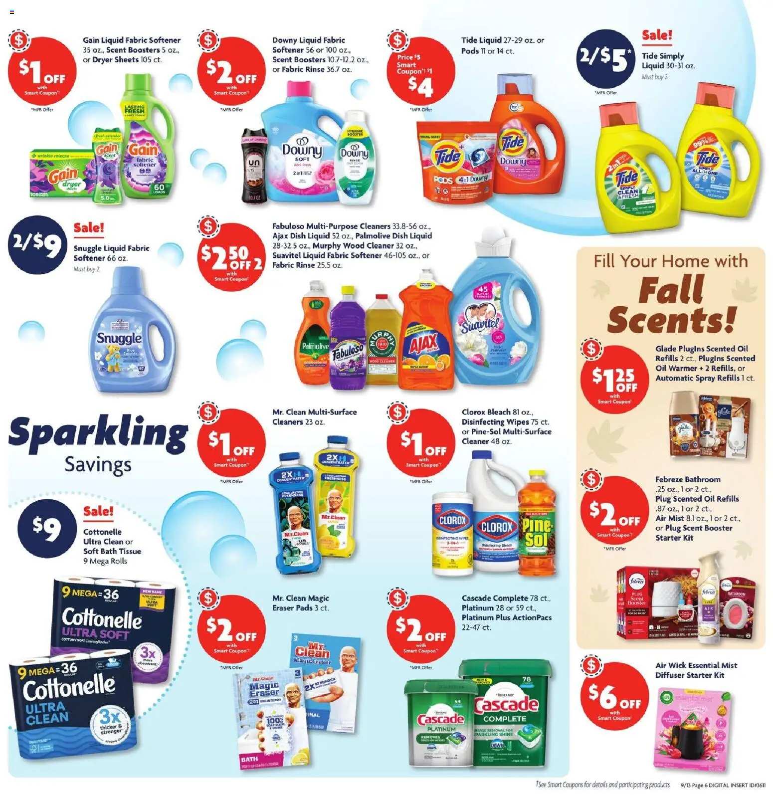 Family Dollar Weekly Ad - valid from 09/13/2026 | Page: 9 | Products: Soap, Fabric softener, Starter, Dryer