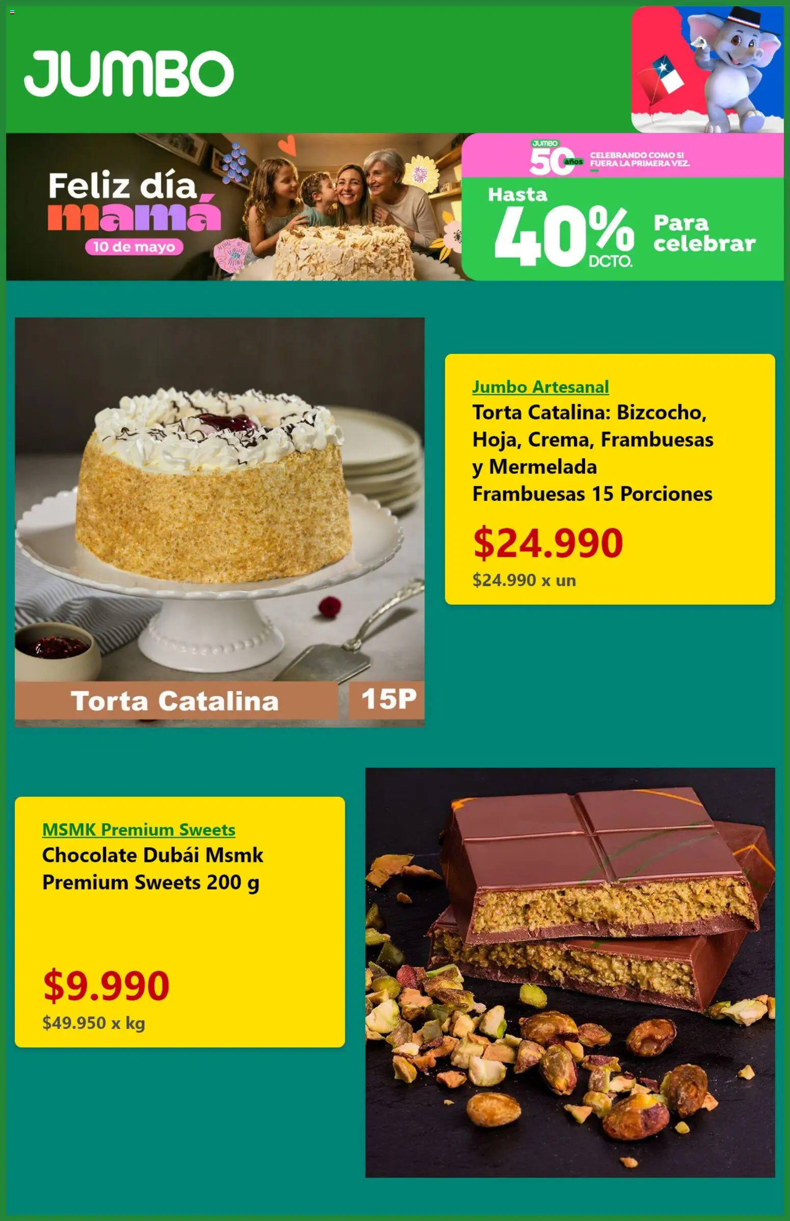 Jumbo Ofertas  │ válido desde el 27.04.2026 | Página: 4 | Productos: Torta, Mermelada, Chocolate