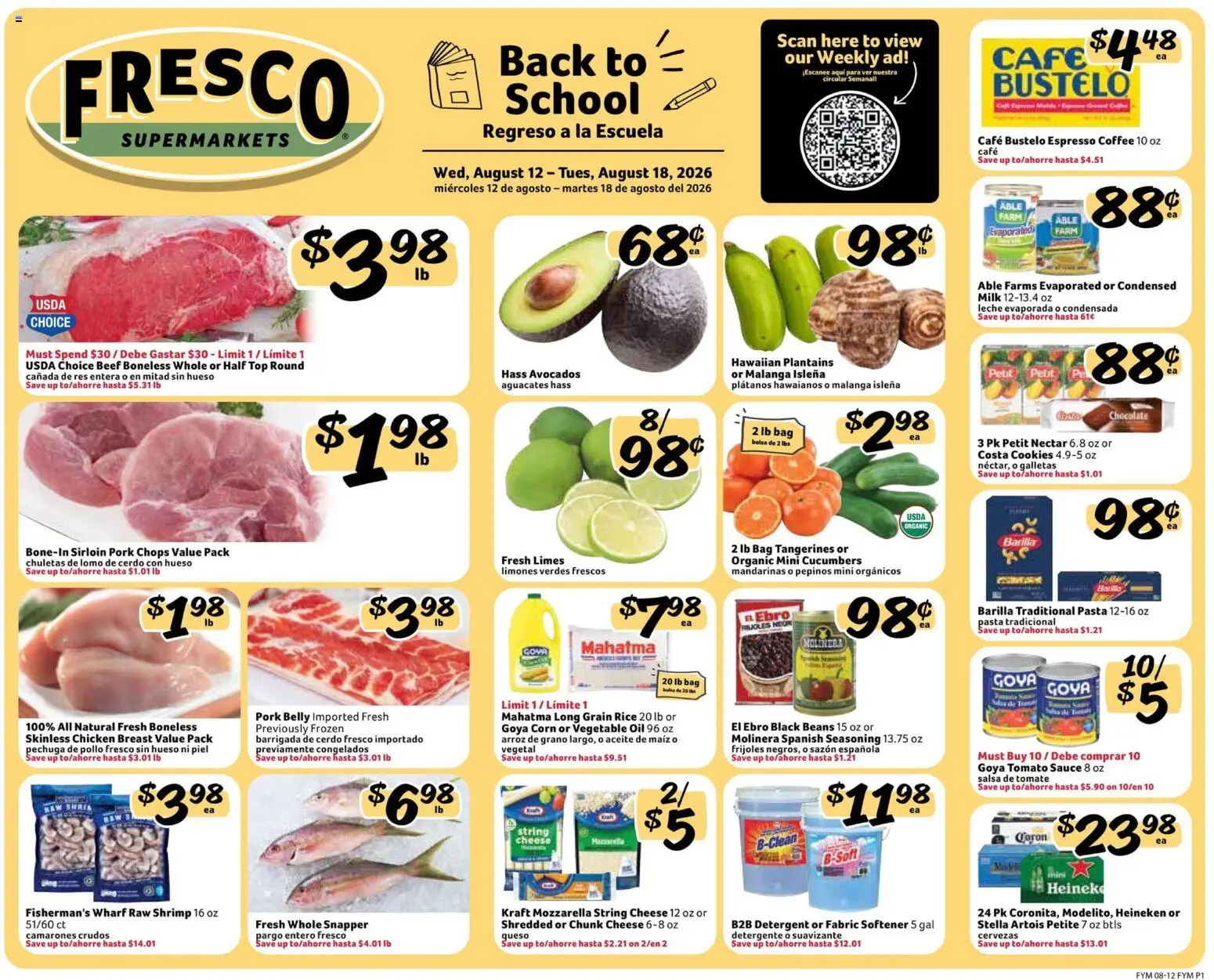 Fresco y Más Weekly Ad - valid from 08/12/2026 | Page: 1