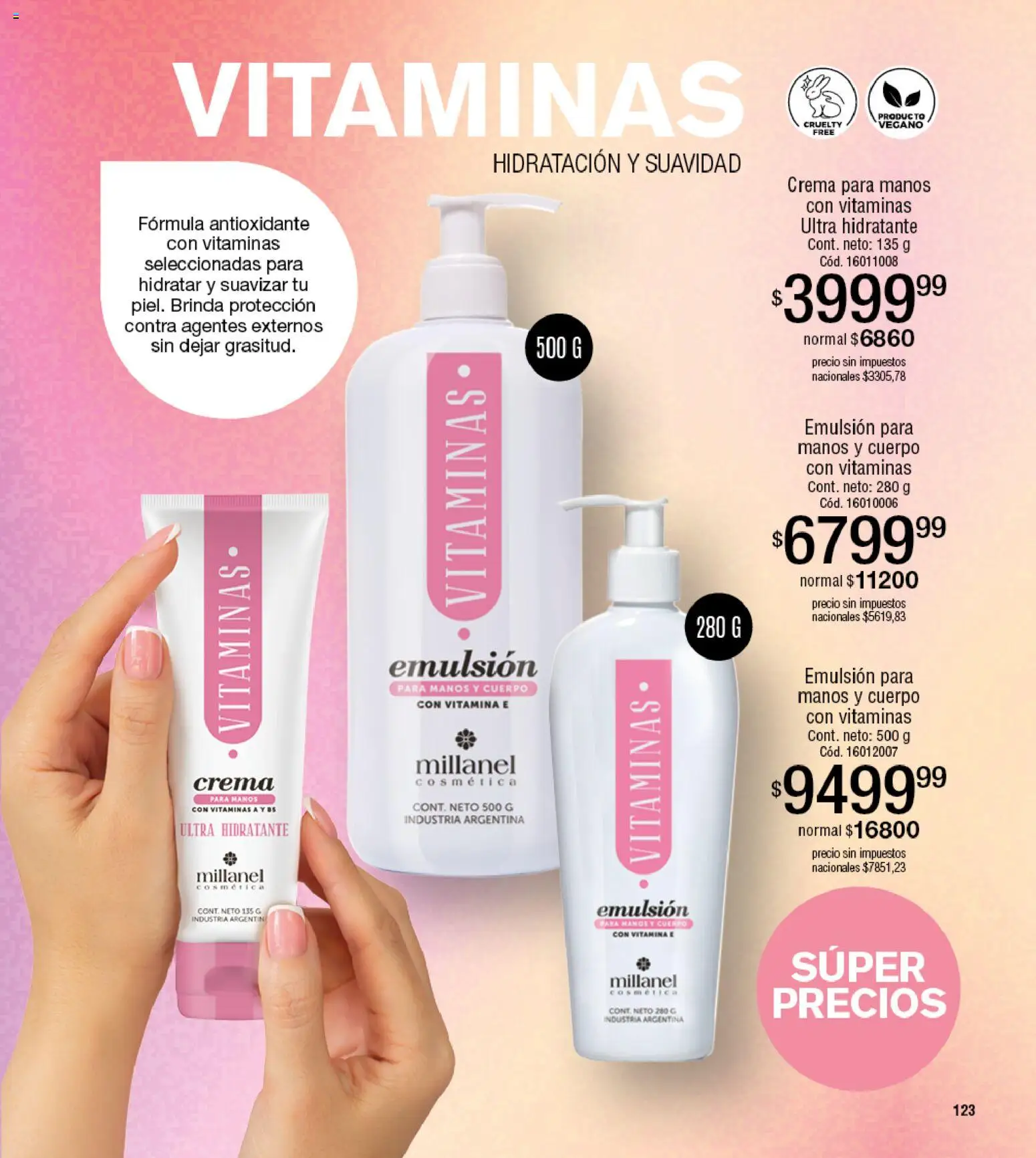 Millanel - Catálogo │ válido desde el 27.04.2026 | Página: 123 | Productos: Vitaminas, Emulsión, Crema
