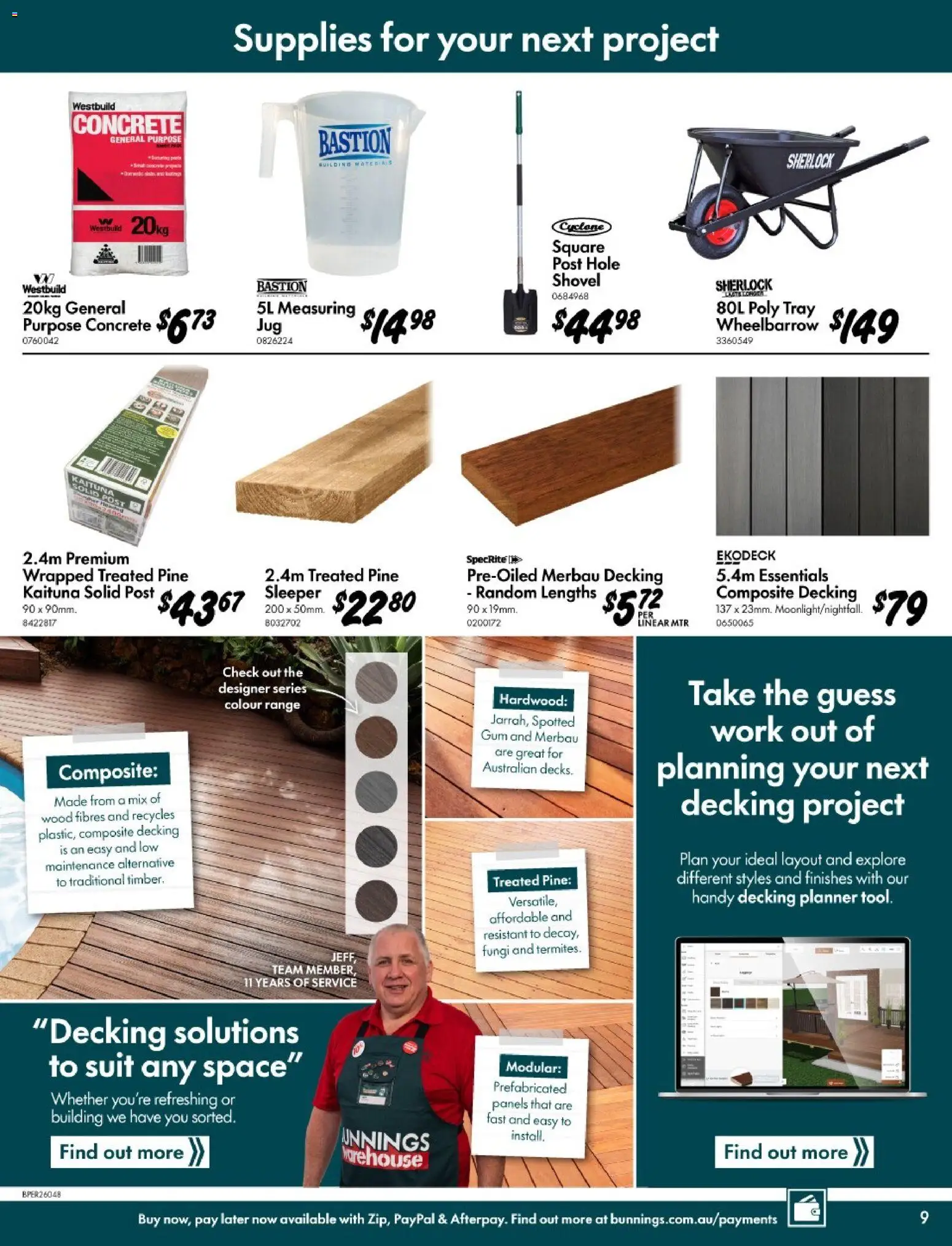 Bunnings Warehouse catalogue - valid from 11.03.2026 | Page: 9 | Products: Shovel, Gum, Wood, Suit