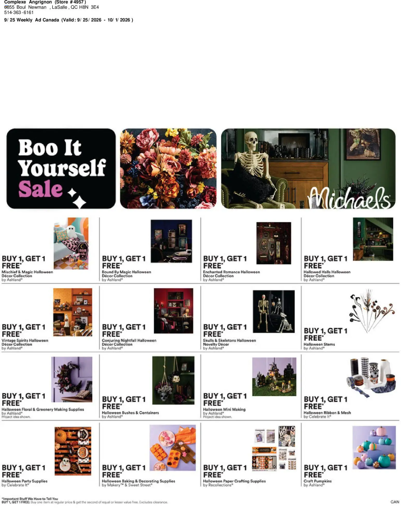 Michaels flyer valid from Sep 25, 2026 | Page: 1