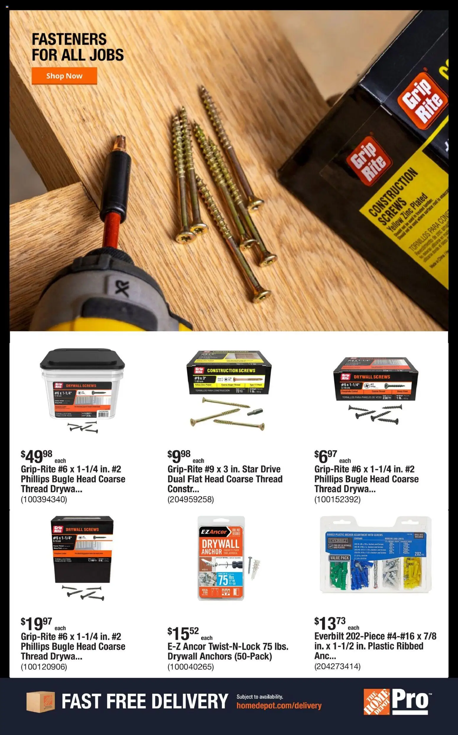 Home Depot Shop Pro Ad - OH - valid from 13.04.2026 | Page: 3 | Products: Zinc, Anchor