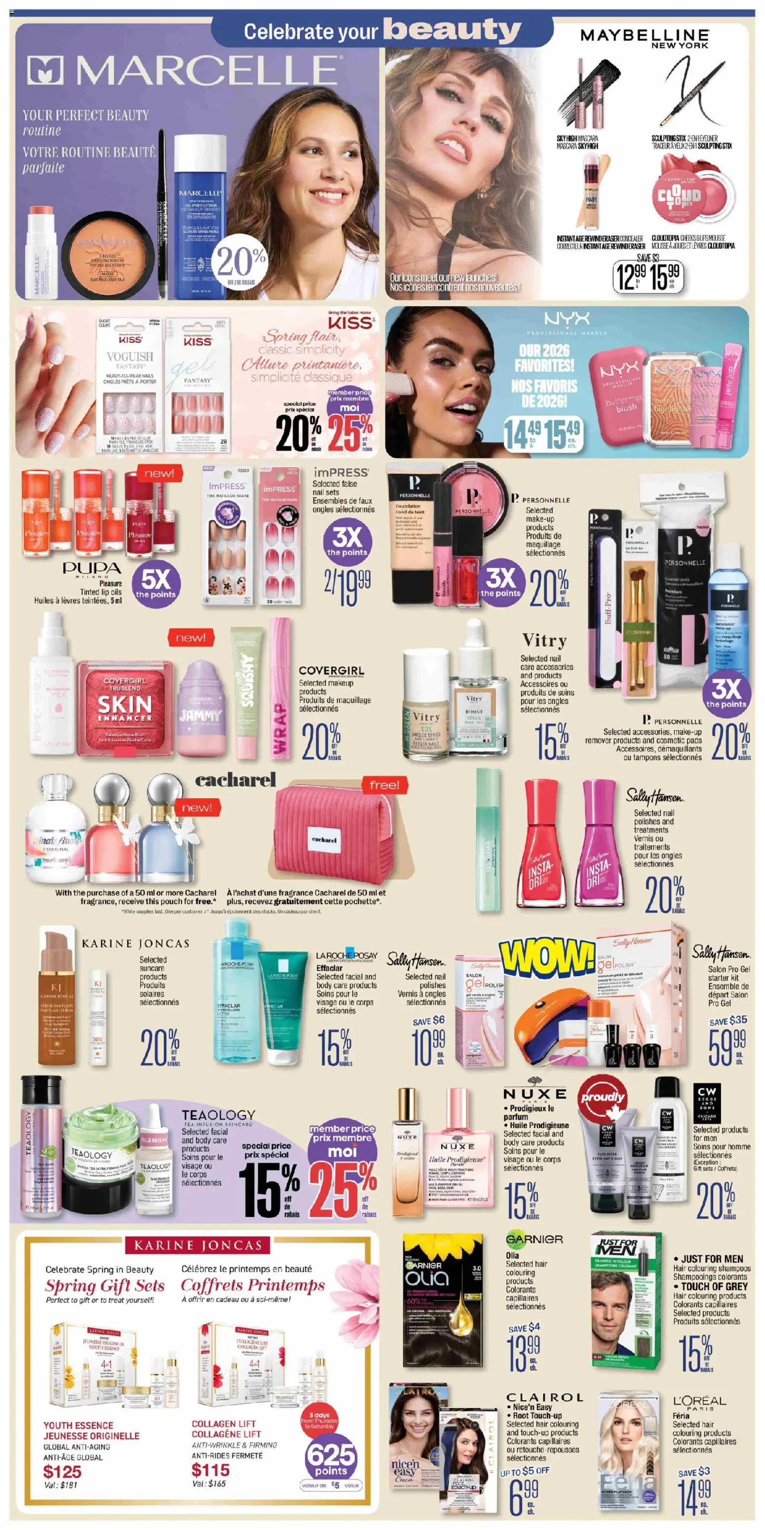 Jean Coutu flyer valid from 09.04.2026 | Page: 5 | Products: Concealer, Blush, Mascara, Oil
