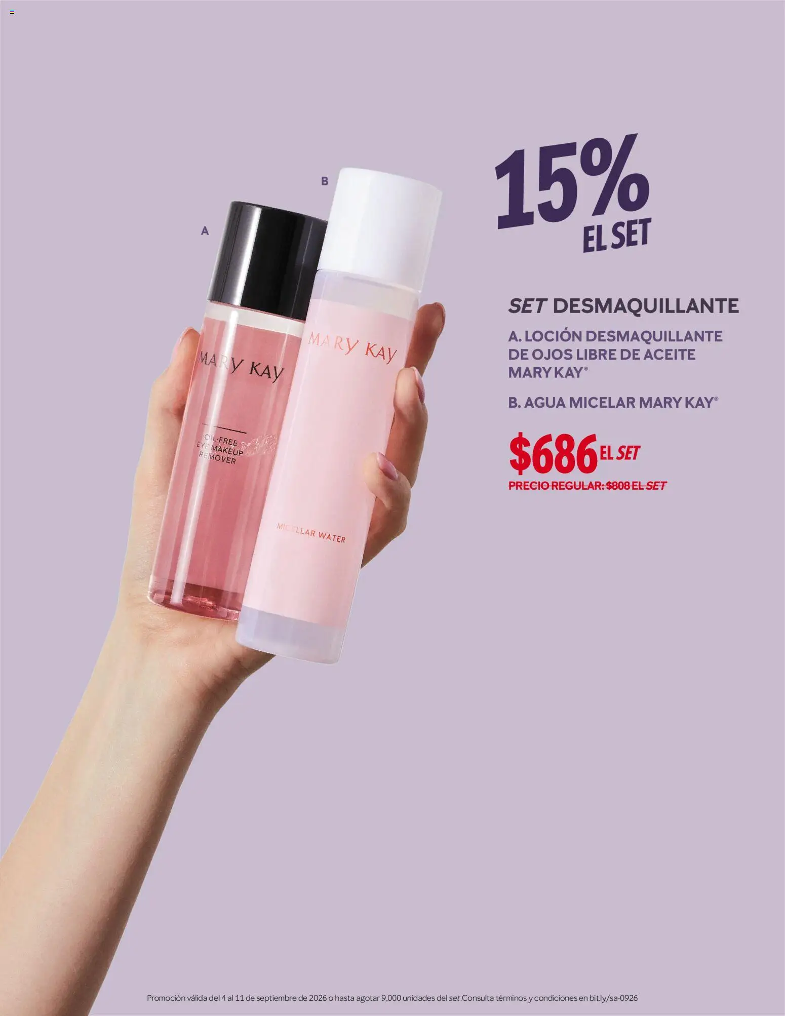 Nuevas ofertas de Mary Kay válidas en toda la República Mexicana desde el 04/09/2026. ¡Encuentra las mejores ofertas en Catálogo Mary Kay Súper promociones! | Página: 6 | Productos: Agua, Desmaquillante, Aceite, Loción