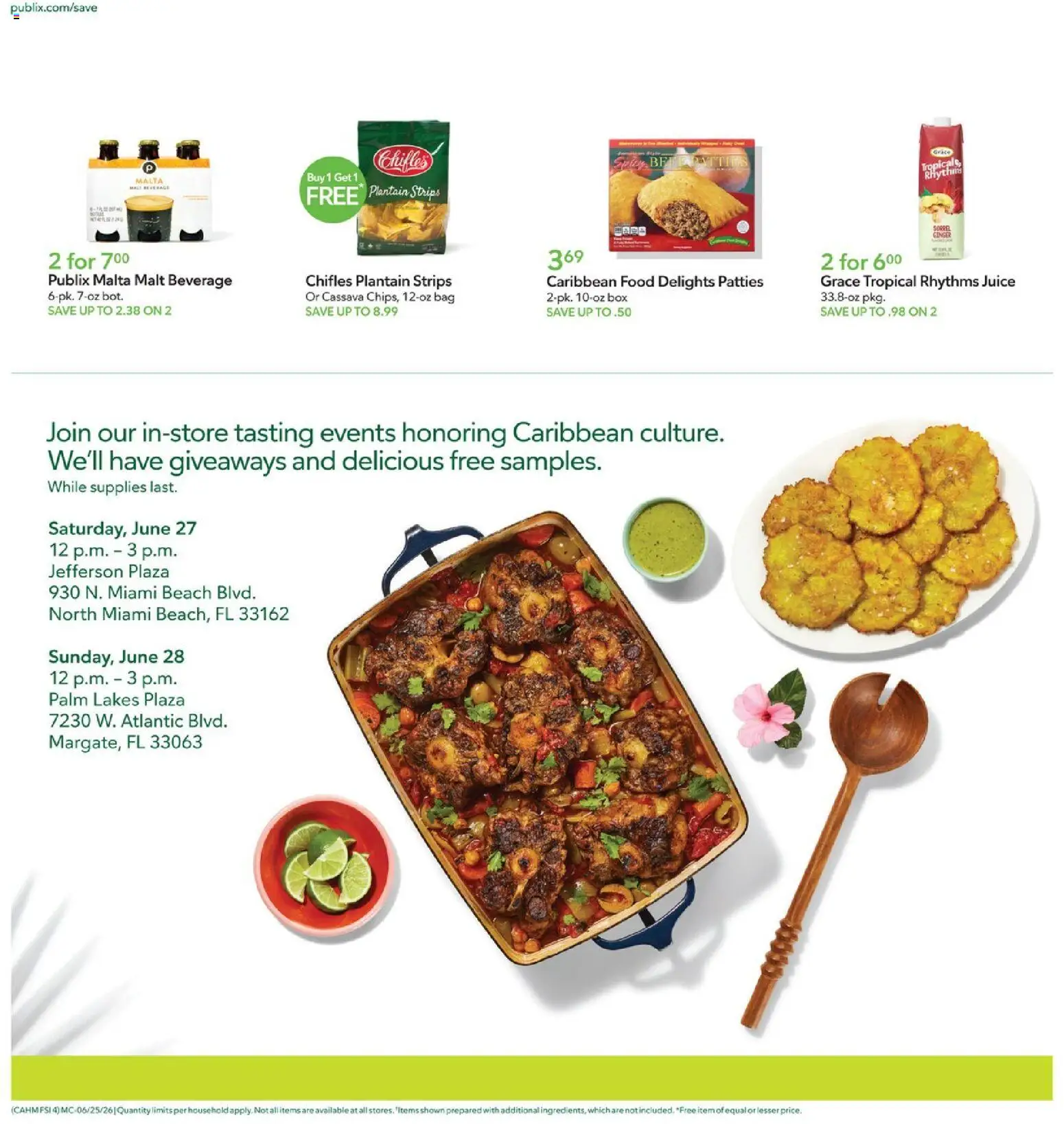 Publix Ad - valid from 06/25/2026 | Page: 4 | Products: Ginger, Box, Juice, Bag