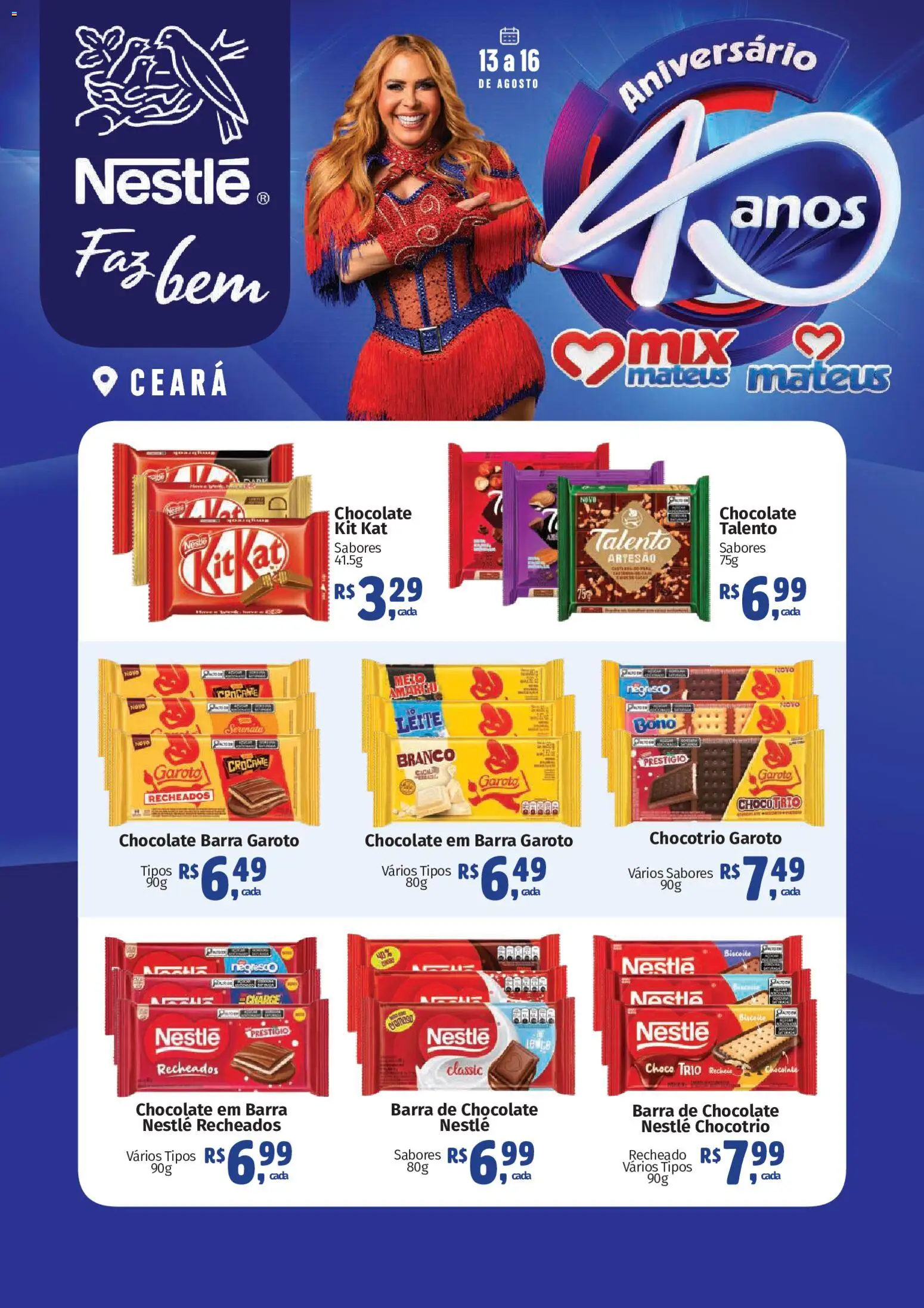 Mateus Folheto - válido de 13/08/2026 | Página: 1 | Produtos: Biscoito, Leite, Chocolate, Kit Kat