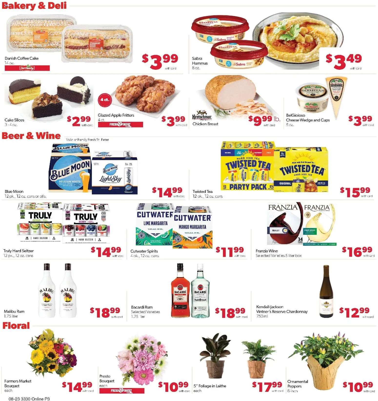 Family Fare Weekly Ad - MN - valid from 08/23/2026 | Page: 9 | Products: Malibu, Beer, Tea, Parmesan