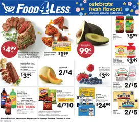 Preview of Food 4 Less weekly ads valid from 09/30/2026