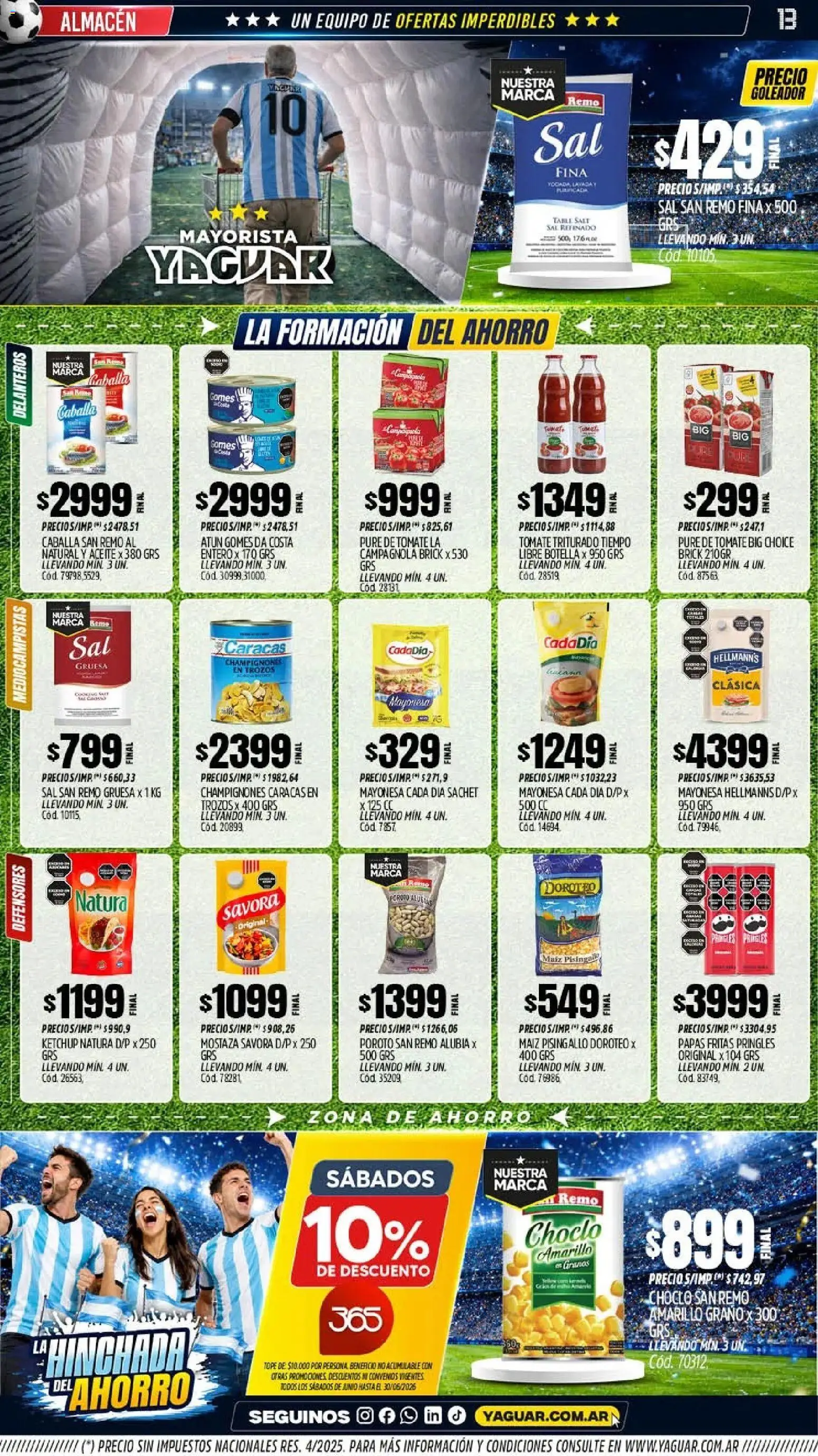 Yaguar catálogo │ válido desde el 15.06.2026 | Página: 12 | Productos: Mostaza, Atún, Pure de Tomate, Papas fritas