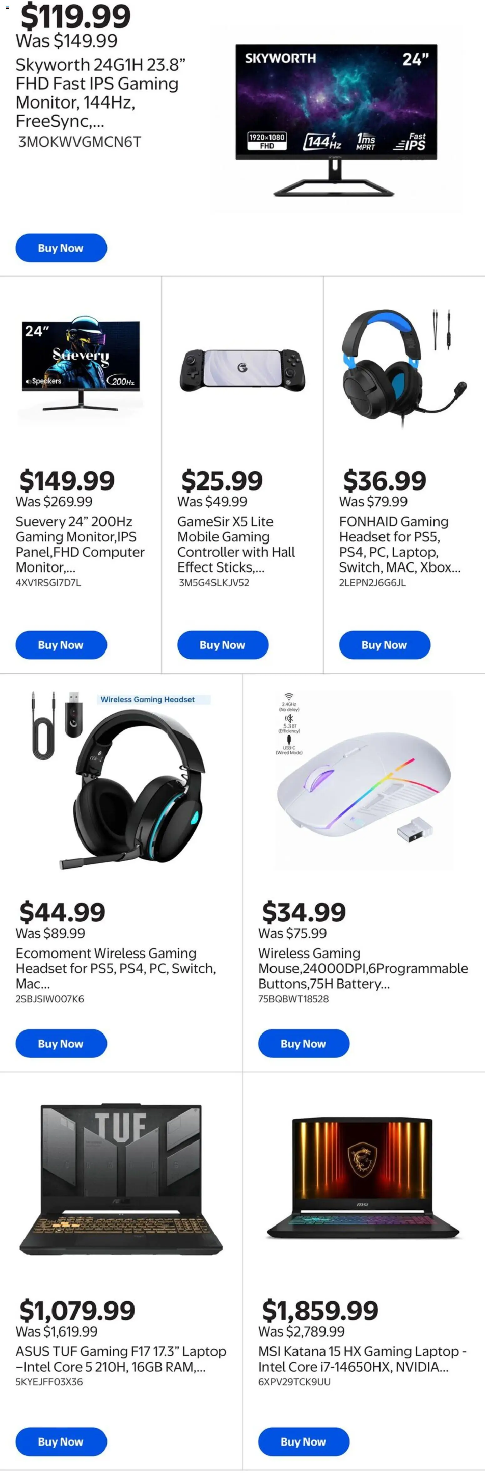 Walmart flyer valid from 28.05.2026 | Page: 5 | Products: Monitor, Computer, Xbox, Battery