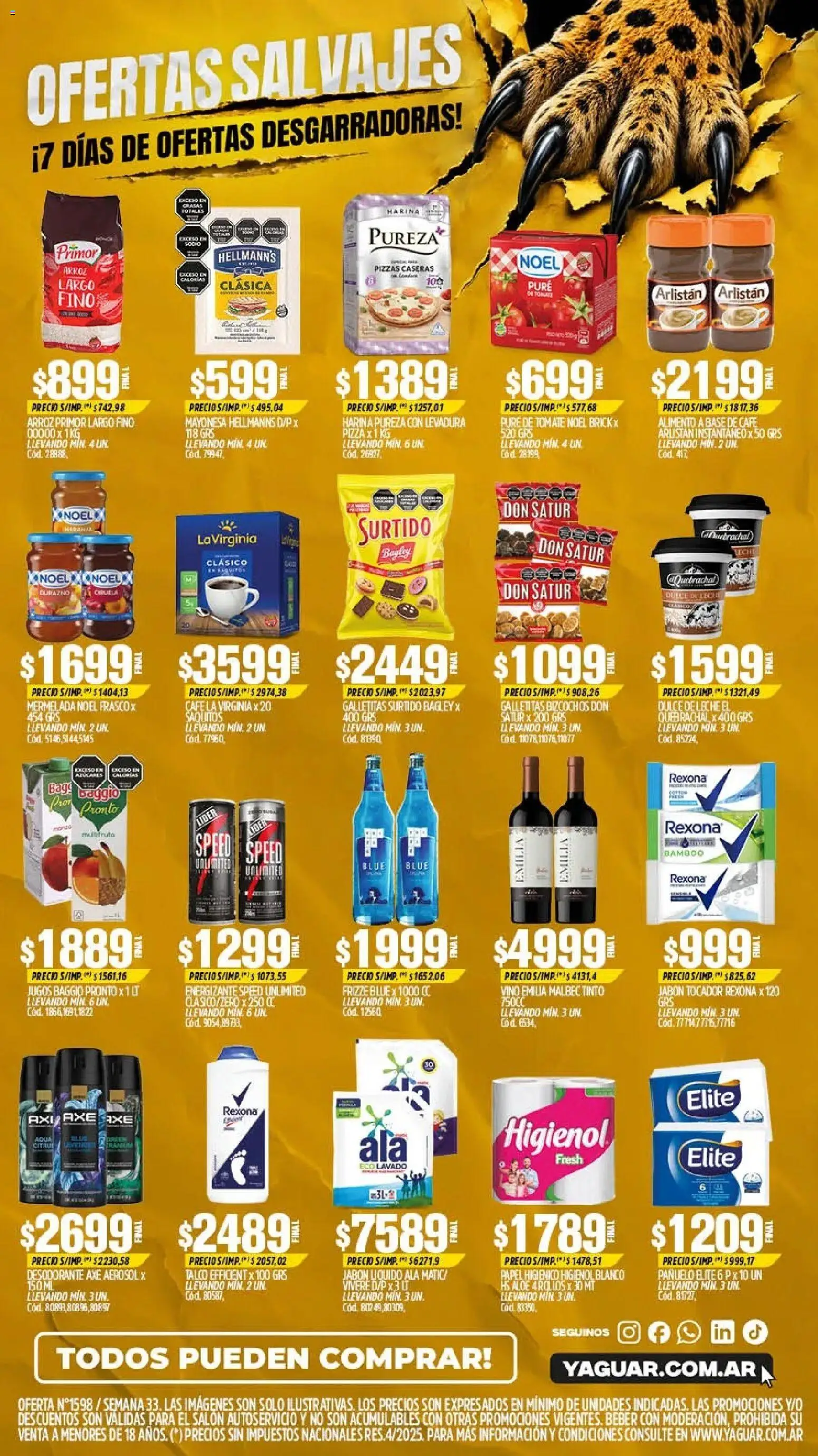 Yaguar - Oferta Semanal Trelew │ válido desde el 10/08/2026 | Página: 2 | Productos: Harina, Dulce, Pizza, Mermelada