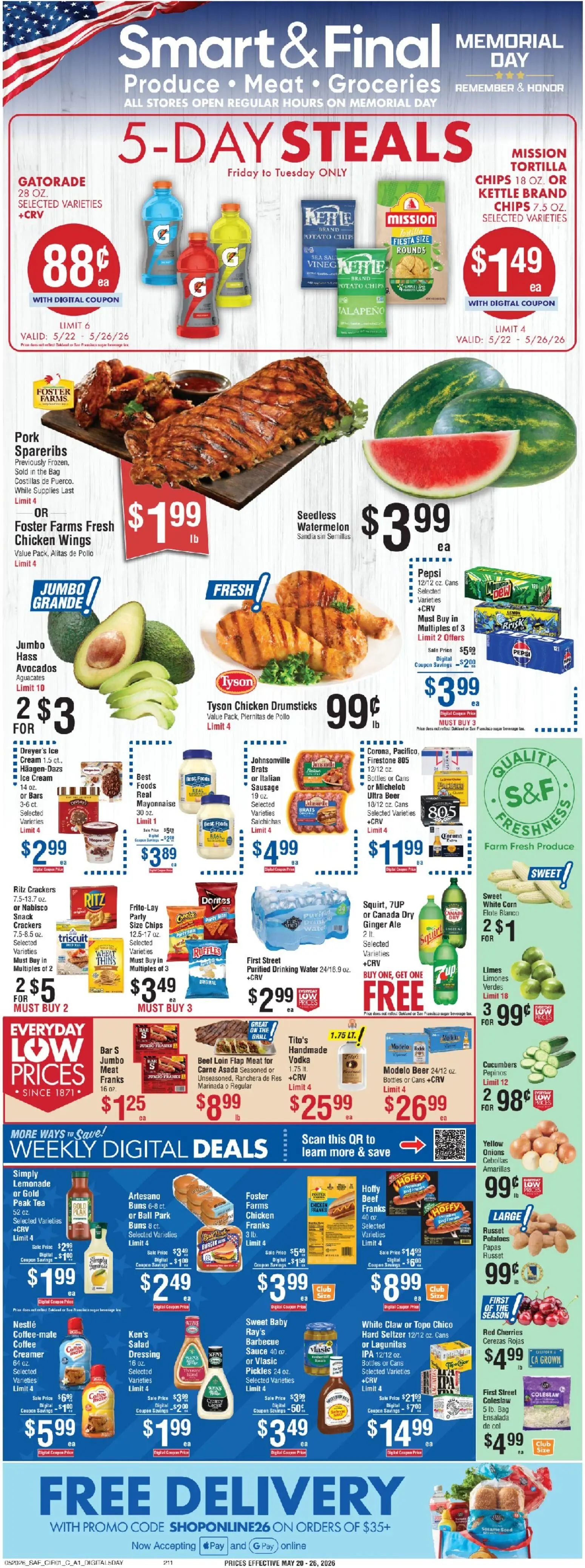 Smart & Final Weekly Ad - valid from 22.05.2026 | Page: 1