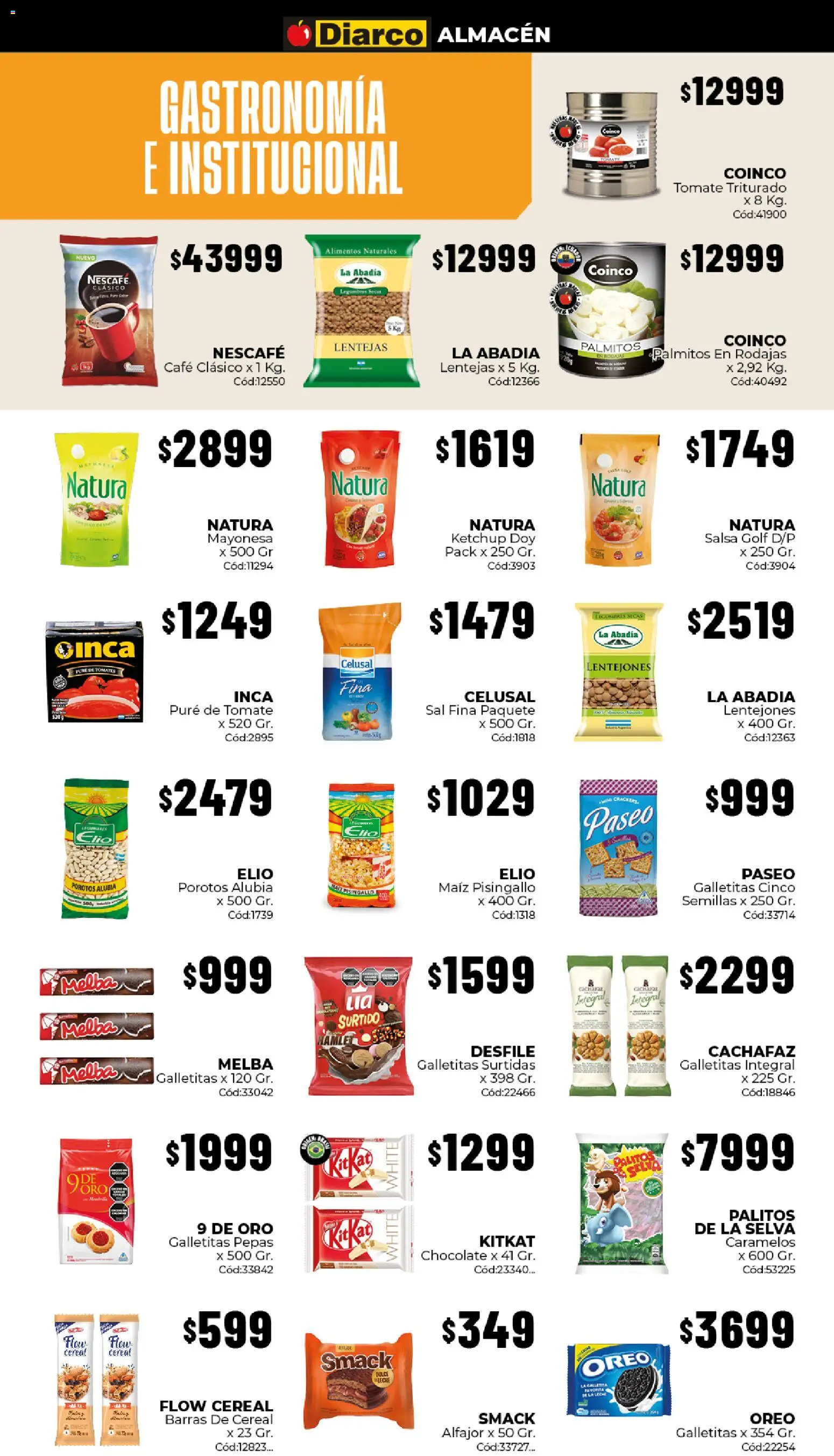 Diarco - Ofertas Tdf │ válido desde el 03/08/2026 | Página: 3 | Productos: Porotos, Galletitas, Tomate, Palmitos