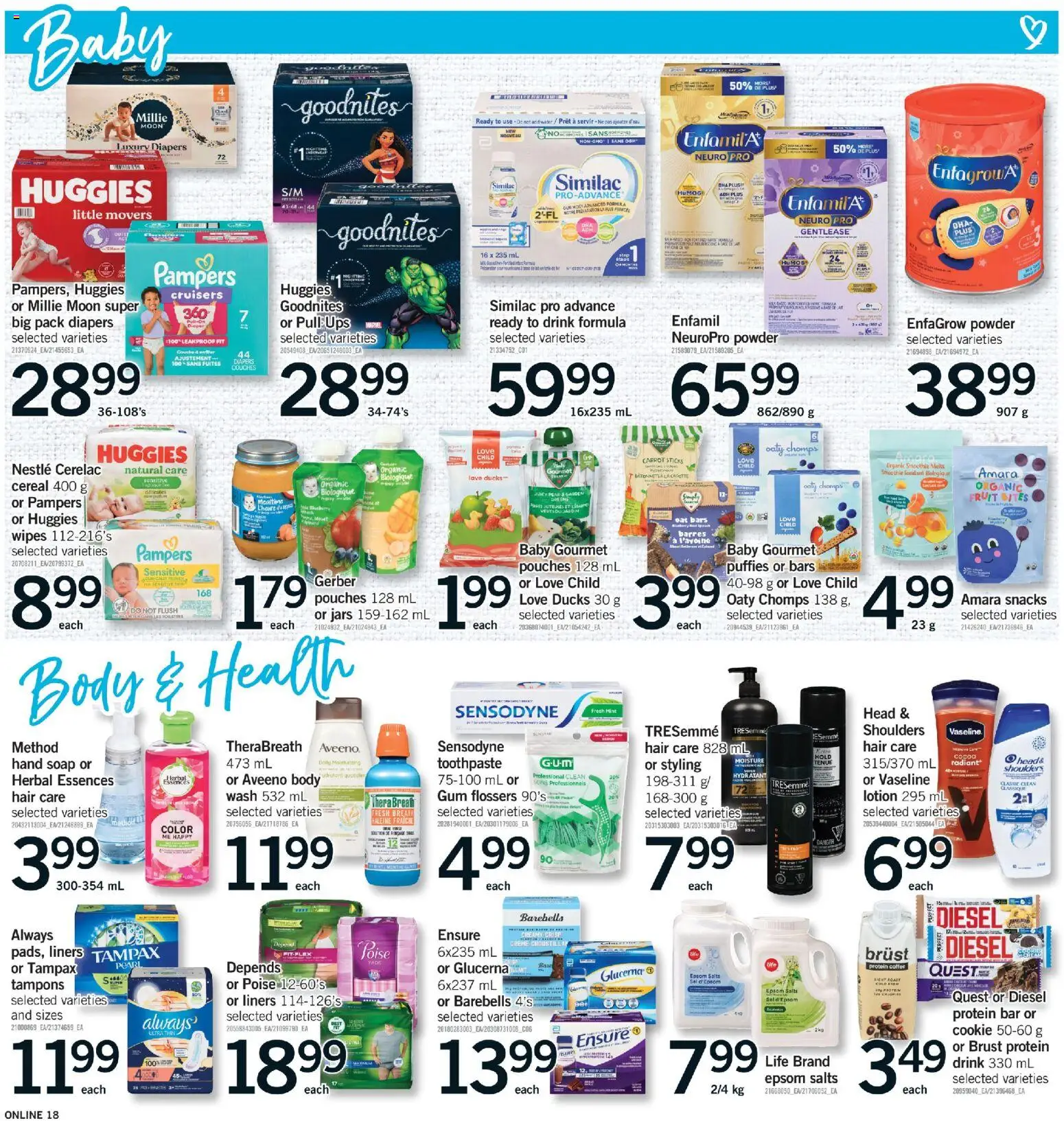Fortinos flyer valid from Aug 13, 2026 | Page: 17 | Products: Carrot, Protein bar, Smoothie, Snacks