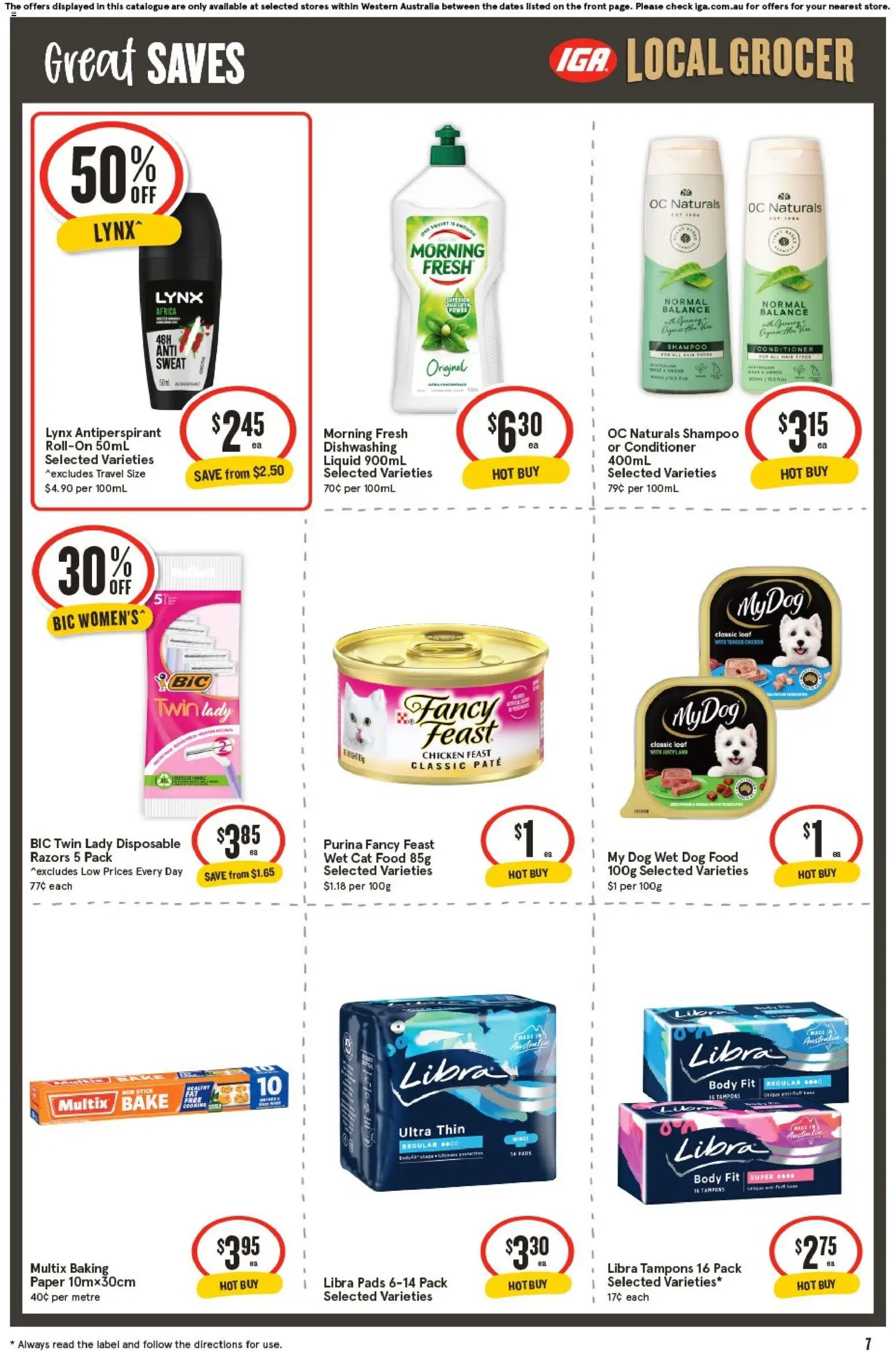 IGA catalogue - valid from 01/07/2026 | Page: 8 | Products: Chicken, Antiperspirant, Razors, Tampons