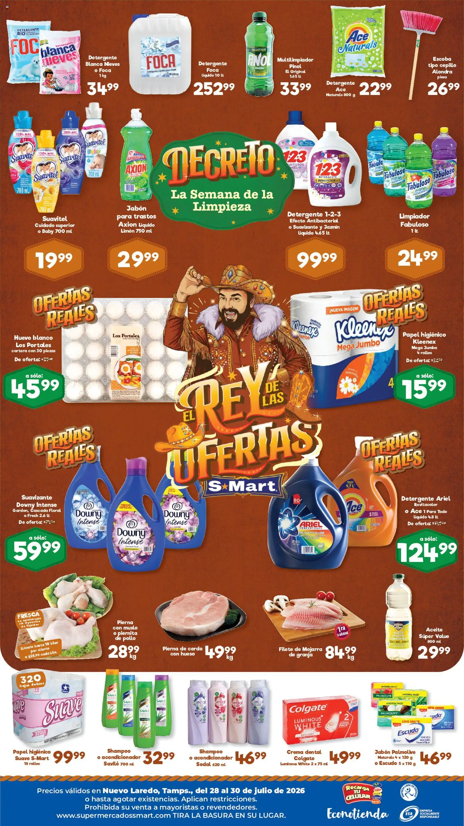 Nuevas ofertas de S-Mart válidas en toda la República Mexicana desde el 28/07/2026. ¡Encuentra las mejores ofertas en S-Mart folleto Nuevo Laredo! | Página: 2 | Productos: Crema, Huevo, Limón, Aceite