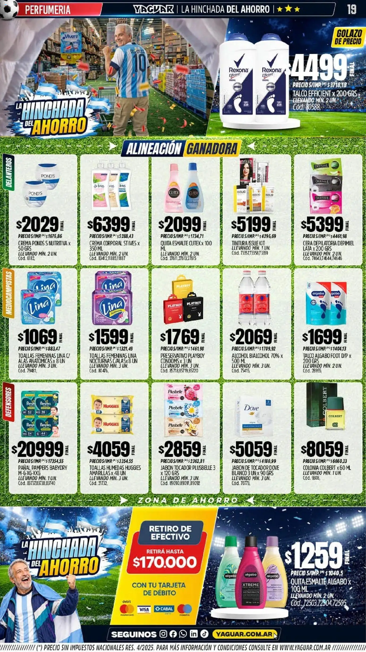 Yaguar - Oferta Semanal Jujuy │ válido desde el 15/06/2026 | Página: 18 | Productos: Toallas, Tintura, Jabón, Crema