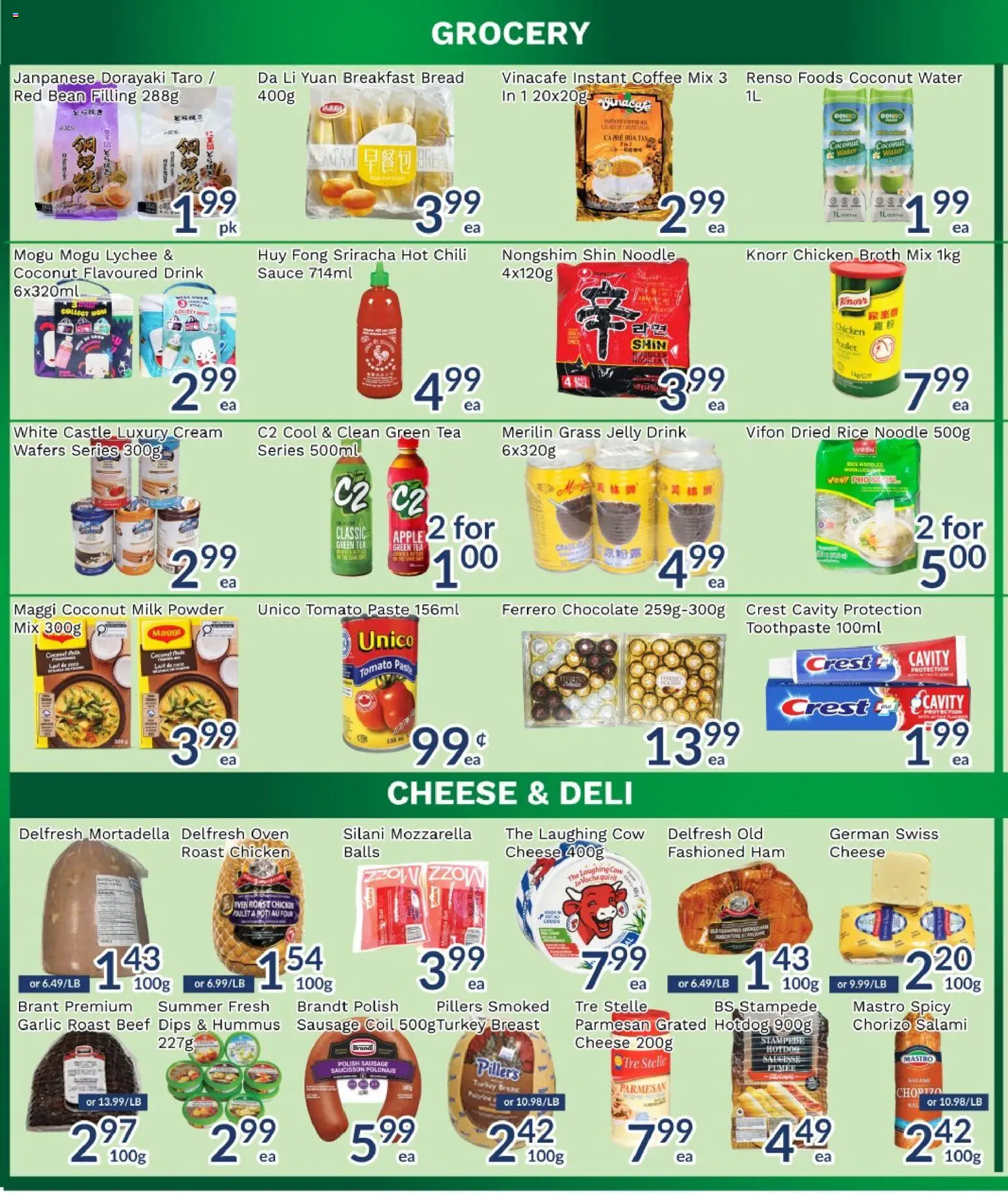 Oceans flyer valid from Aug 28, 2026 | Page: 4 | Products: Hummus, Broth, Powder, Bread