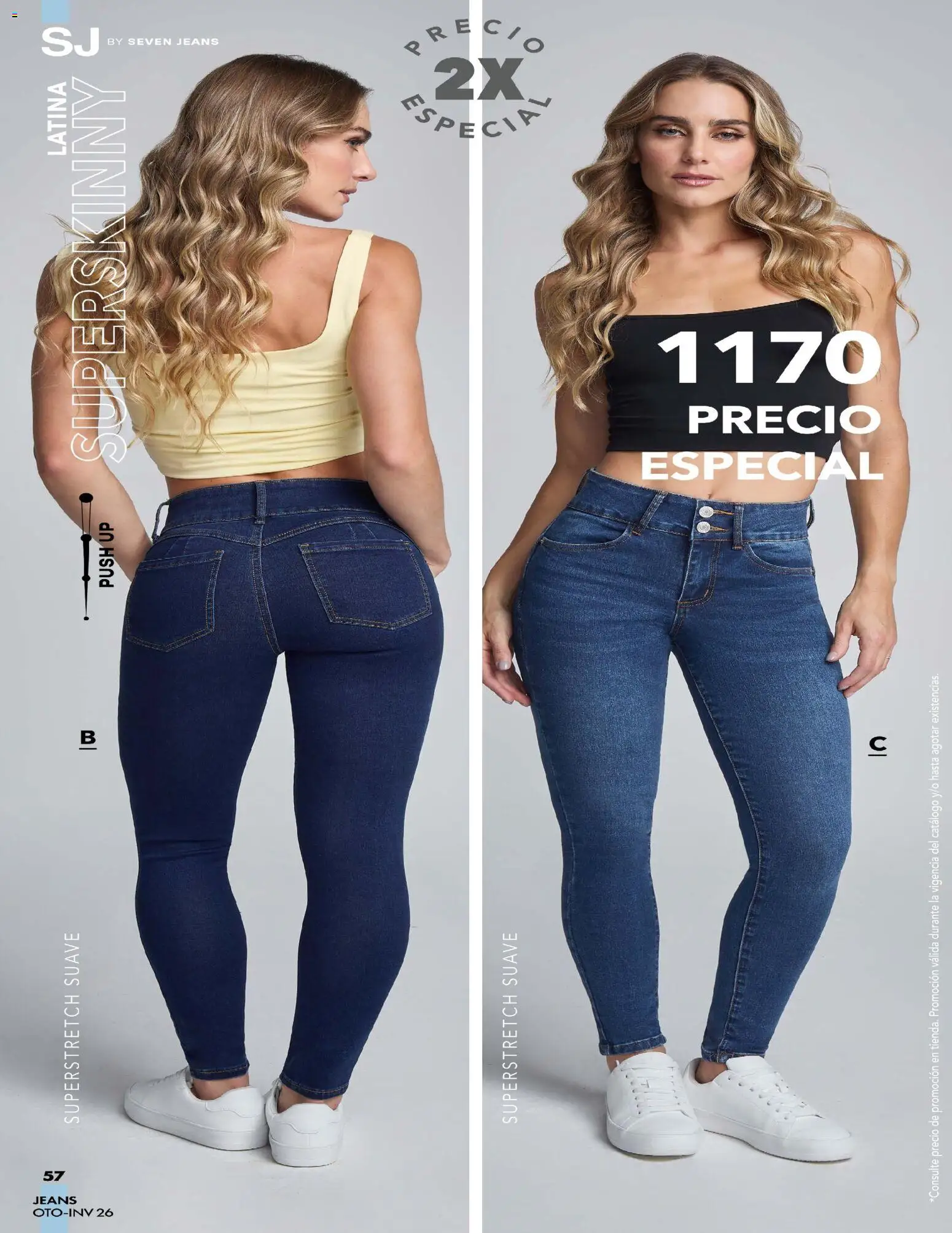 Nuevas ofertas de Price Shoes válidas en toda la República Mexicana desde el 03/08/2026. ¡Encuentra las mejores ofertas en Price Shoes catálogo Seven Jeans! | Página: 57