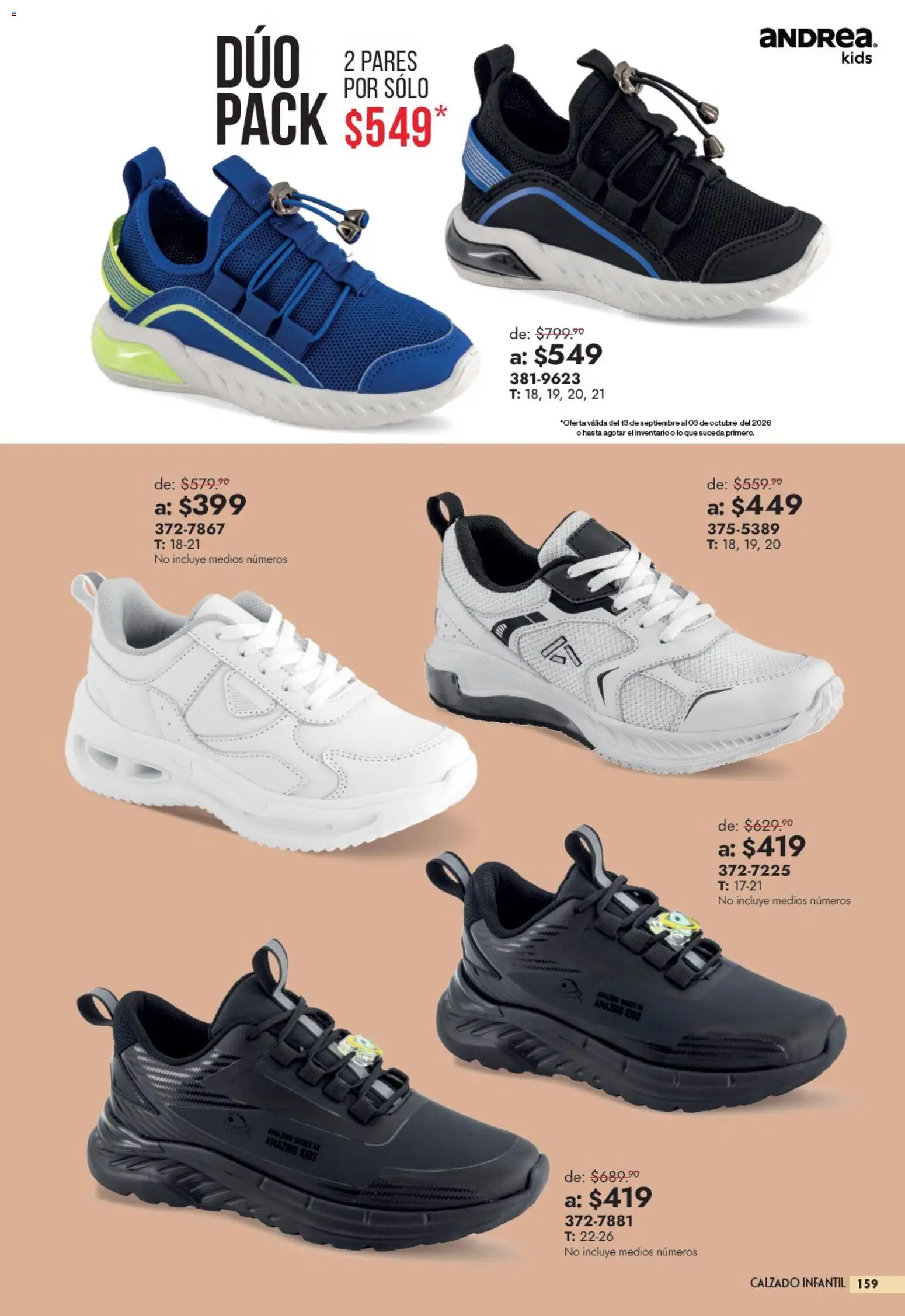Nuevas ofertas de Andrea válidas en toda la República Mexicana desde el 13/09/2026. ¡Encuentra las mejores ofertas en Andrea catálogo Outlet! | Página: 159