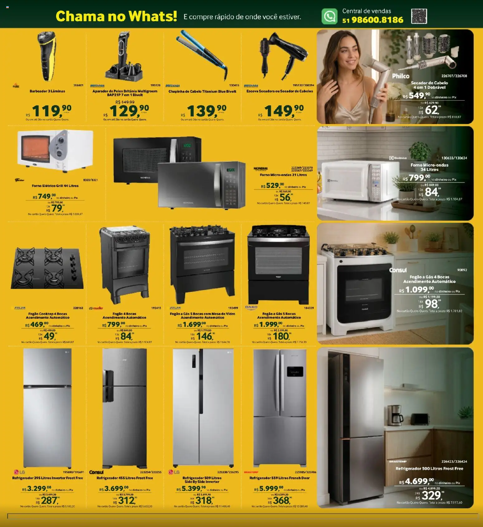Lojas Quero-Quero Folheto - válido de 01/10/2026 | Página: 6 | Produtos: Barbeador, Mesa, Microondas, Pia