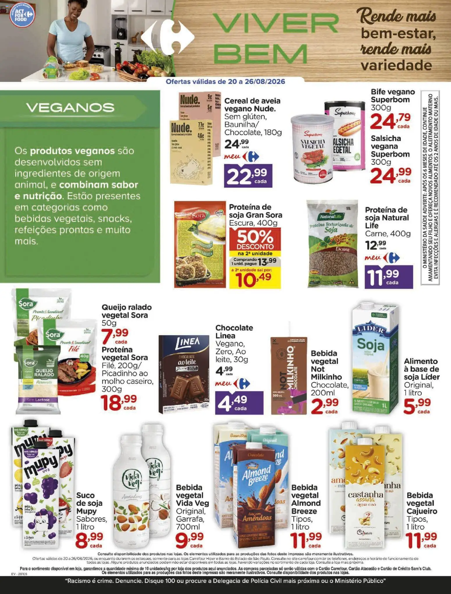 Carrefour Folheto - válido de 20/08/2026 | Página: 5 | Produtos: Baunilha, Salsicha, Suco, Bebida