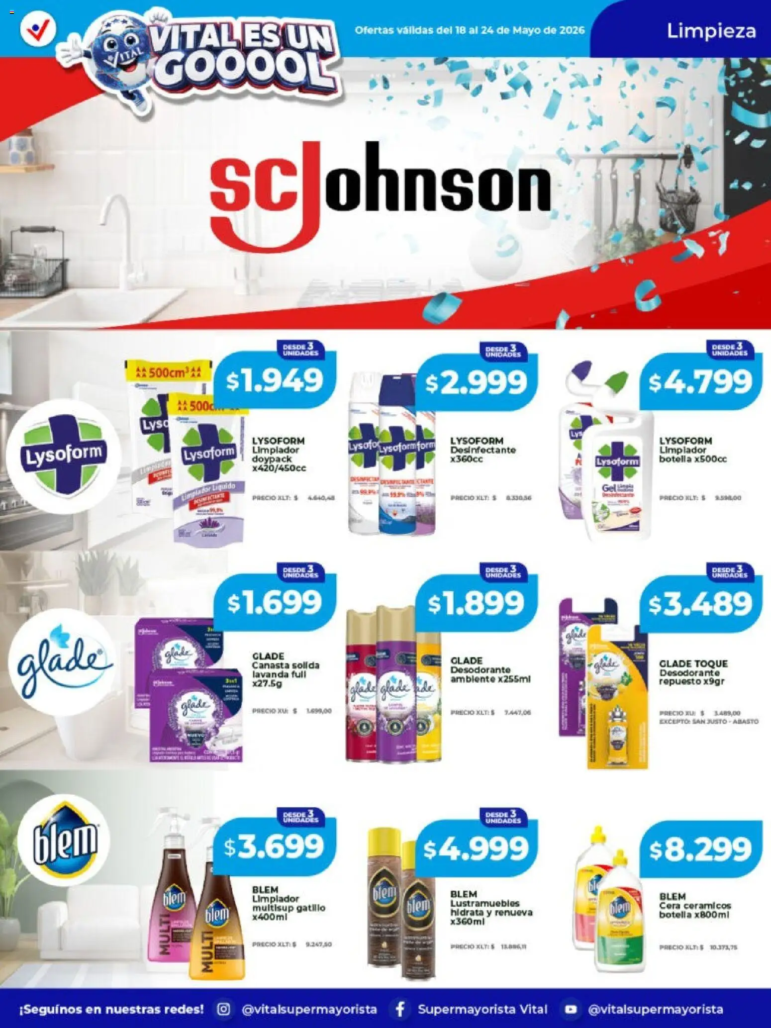 Vital - Ofertas │ válido desde el 18.05.2026 | Página: 6 | Productos: Lustramuebles, Cera, Limpiador, Canasta