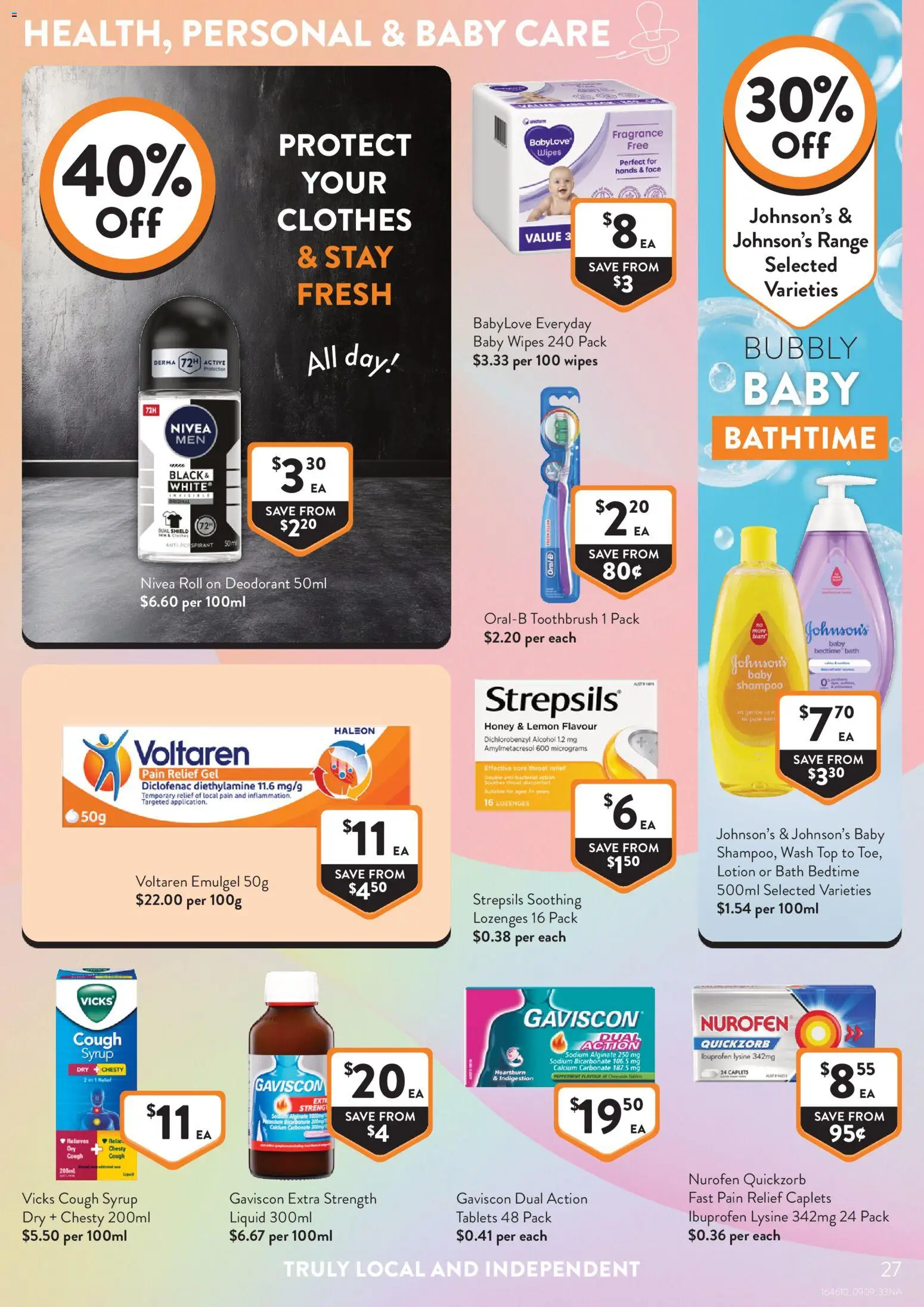 Foodworks catalogue - valid from 09/09/2026 | Page: 27 | Products: Fragrance, Lotion, Deodorant, Toothbrush