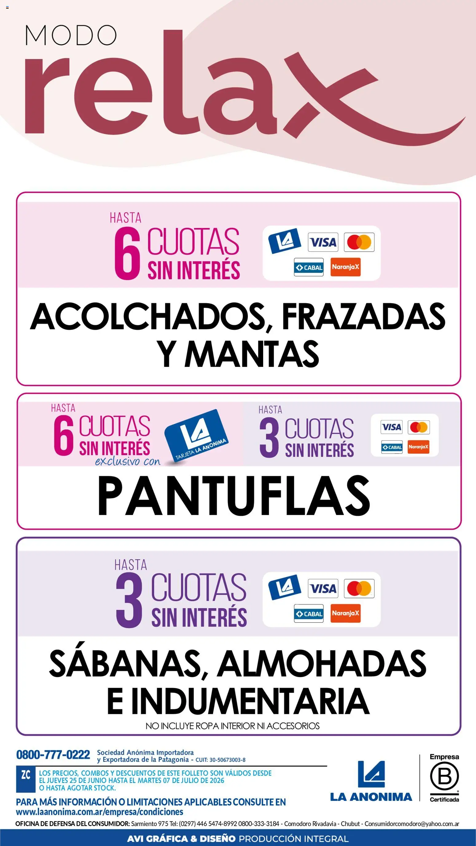 La Anonima catálogo Especial Modo Relax │ válido desde el 25/06/2026 | Página: 23 | Productos: Ropa, Ropa interior