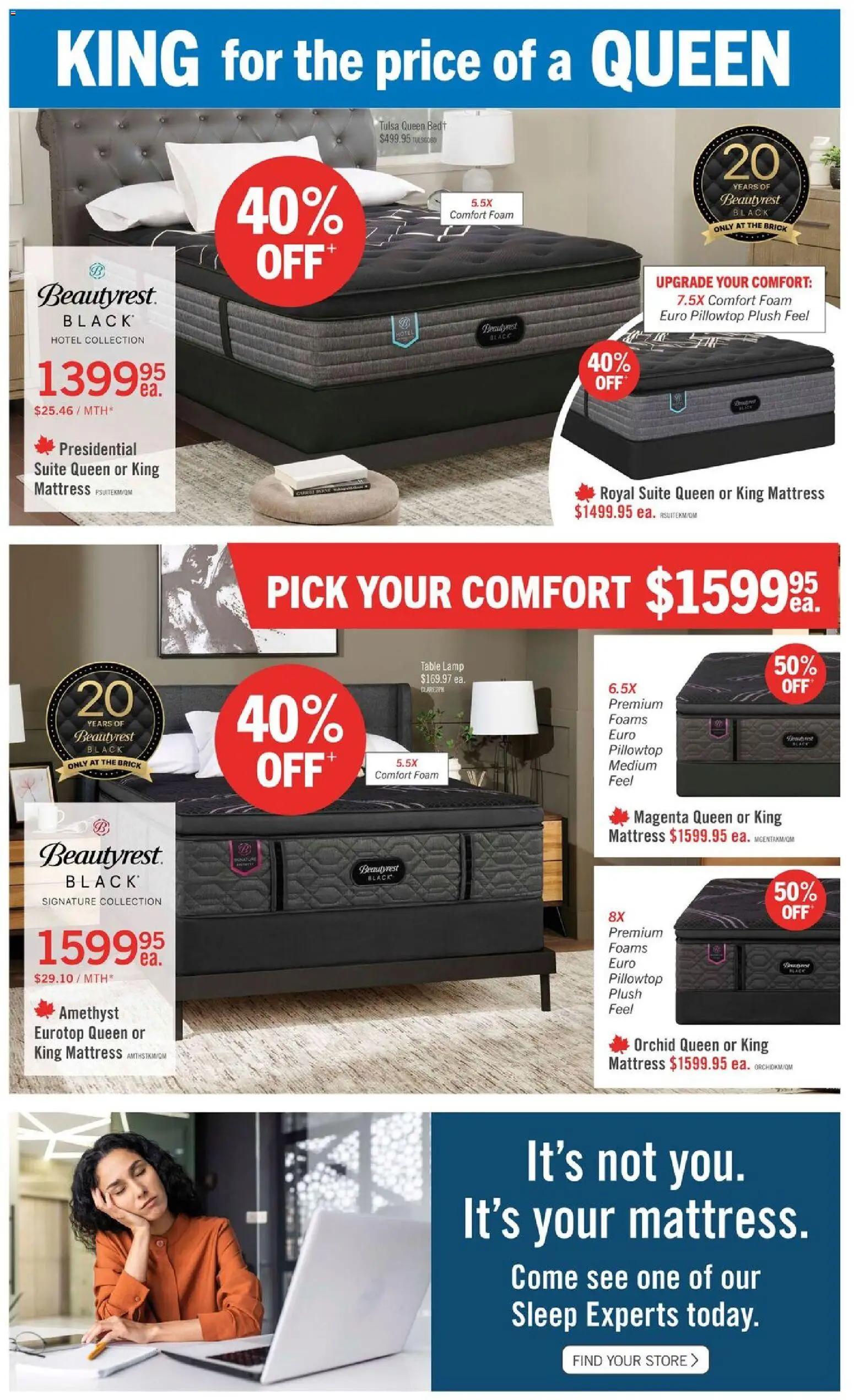 The Brick flyer valid from Sep 3, 2026 | Page: 3 | Products: Table lamp, Mattress, Orchid, Lamp