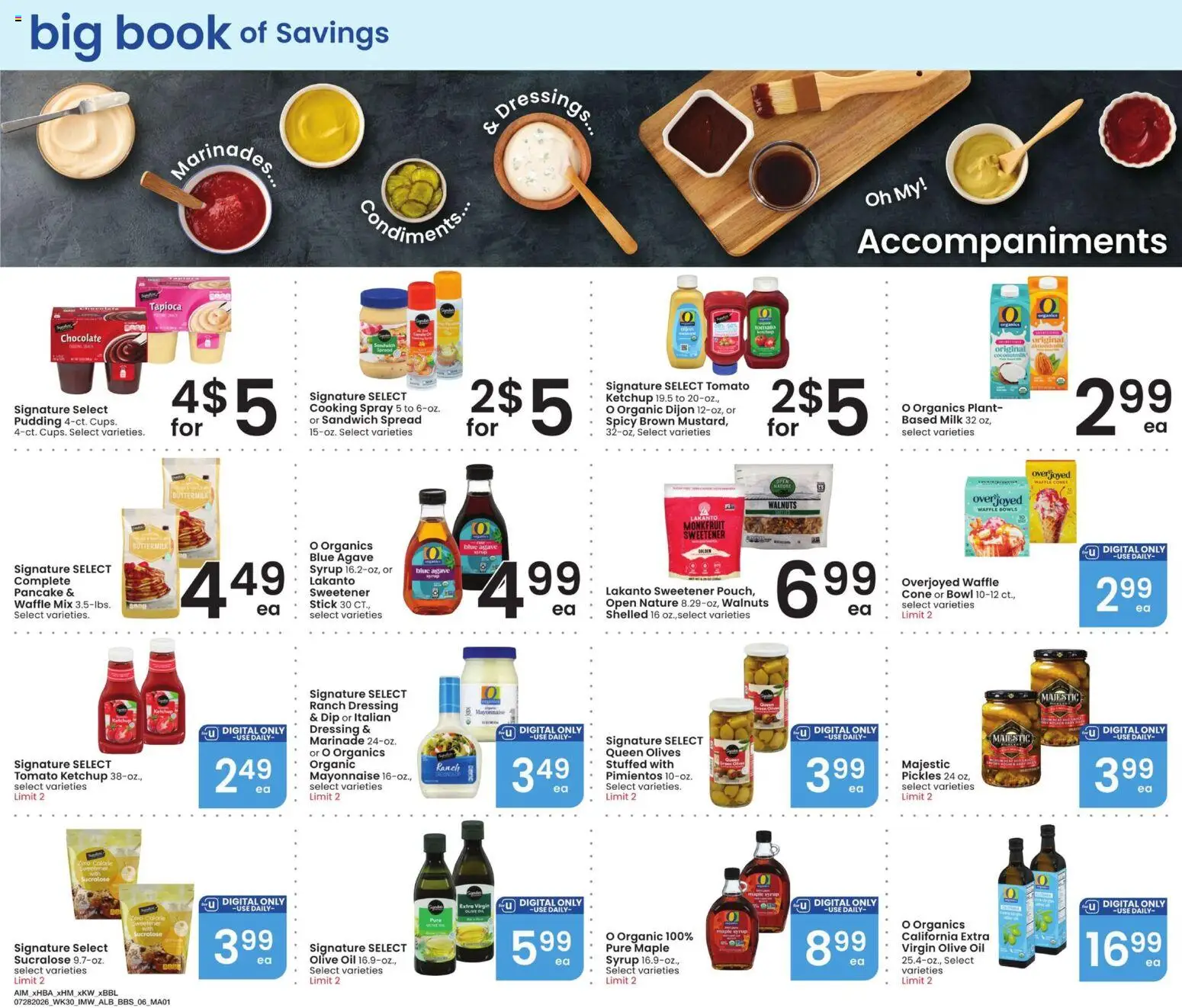 Albertsons Big Book of Savings - valid from 07/28/2026 | Page: 6 | Products: Butter, Oil, Chocolate, Ketchup