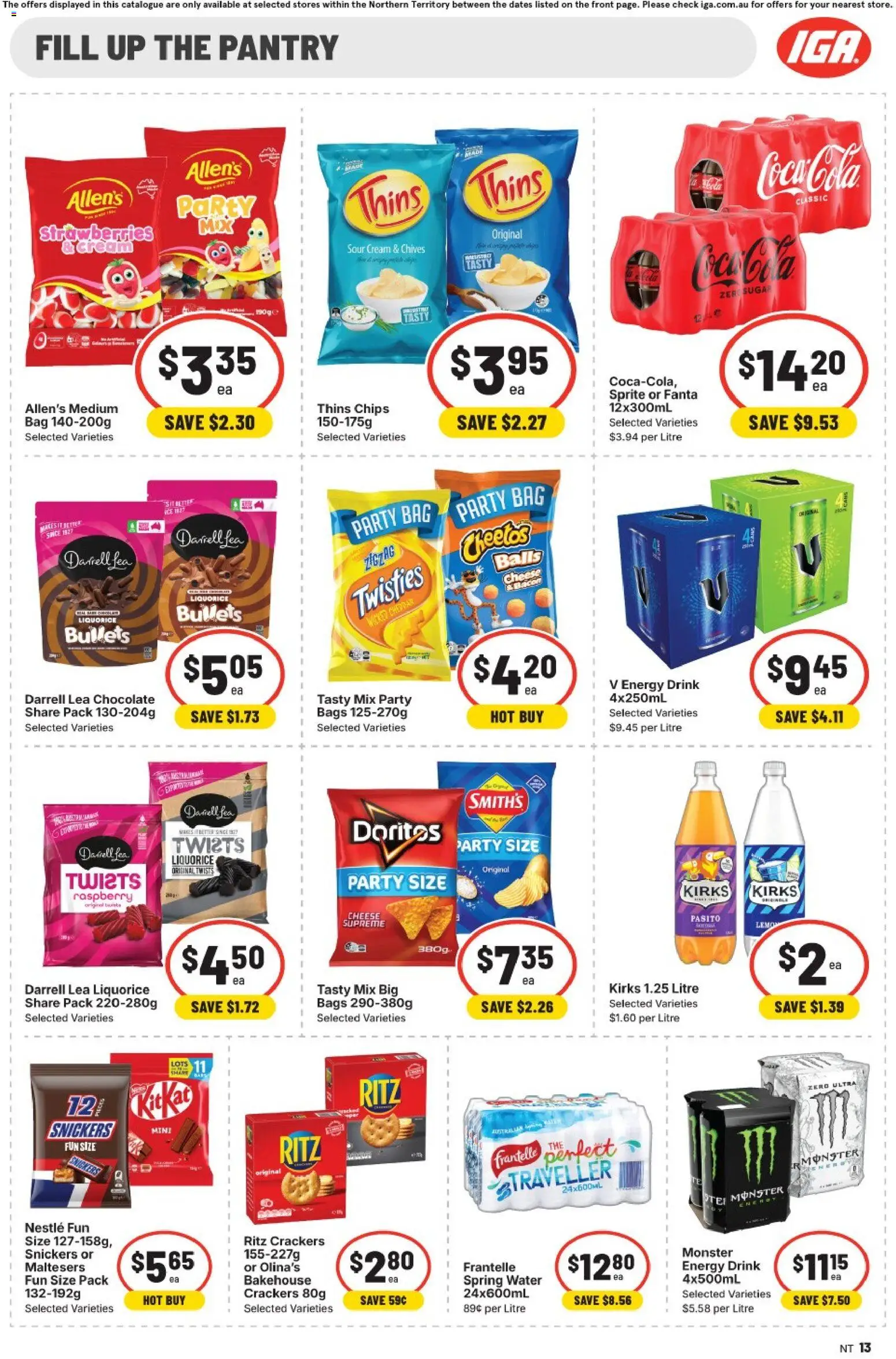 IGA catalogue - valid from 08/07/2026 | Page: 9 | Products: Energy drink, Chocolate, Cream, Water