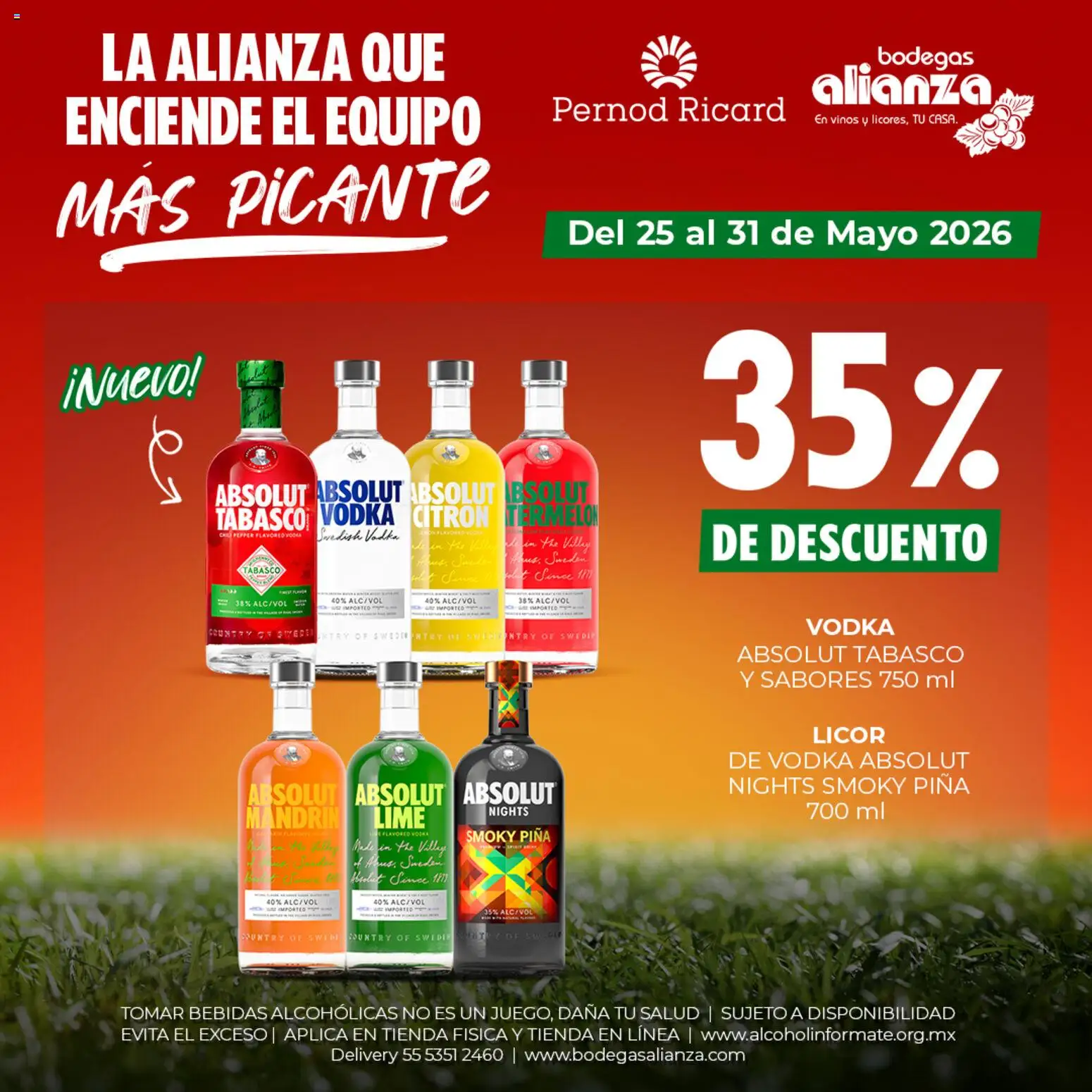 Nuevas ofertas de Bodegas Alianza válidas en toda la República Mexicana desde el 25.05.2026. ¡Encuentra las mejores ofertas en Bodegas Alianza catálogo La Alianza que enciende el equipo más picante! | Página: 2 | Productos: Piña, Vodka