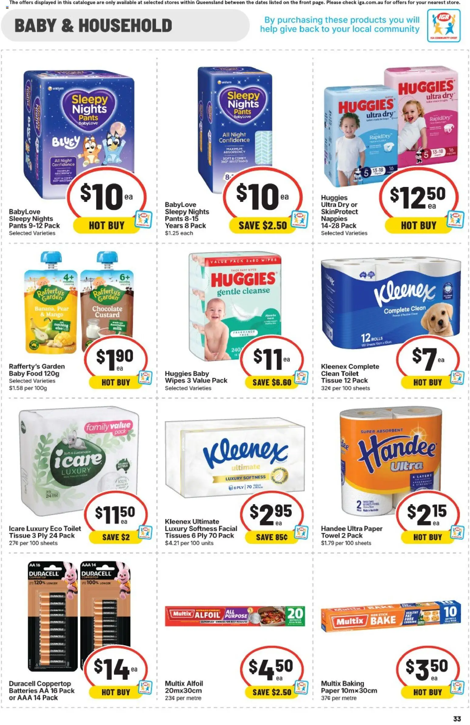 IGA catalogue - valid from 10.06.2026 | Page: 40 | Products: Milk, Nappies, Pear, Batteries