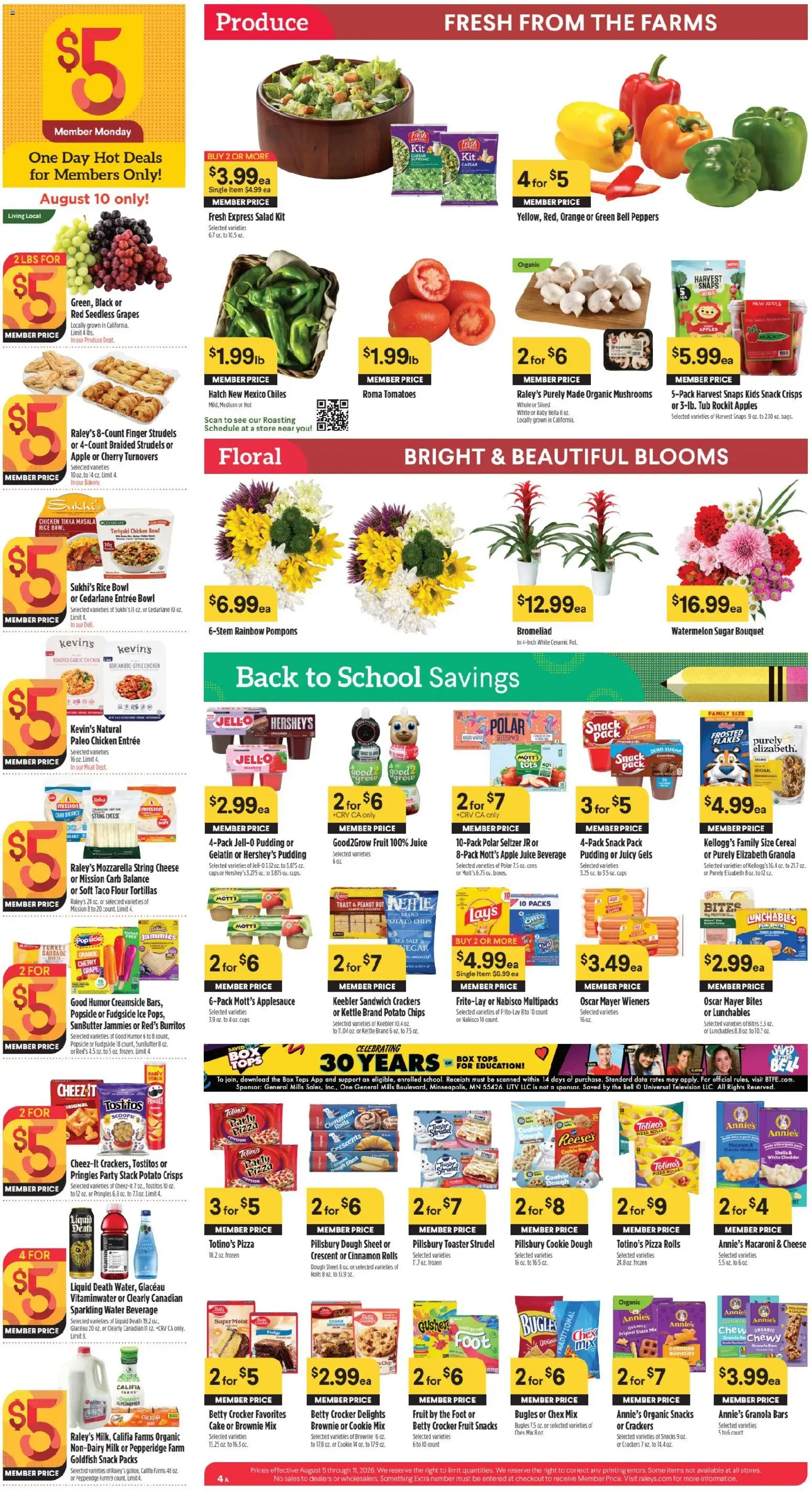 Raley's Weekly Ad - valid from 08/05/2026 | Page: 5 | Products: Bed, Rice, Sugar, Garlic