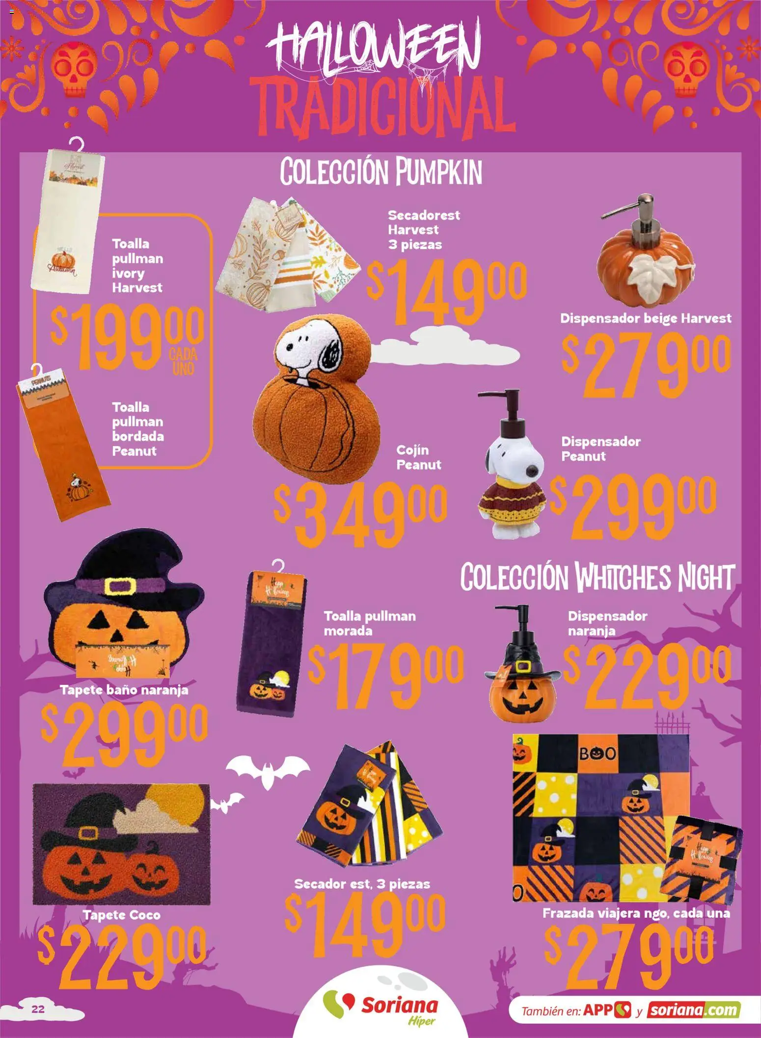 Nuevas ofertas de Soriana válidas en toda la República Mexicana desde el 01/10/2026. ¡Encuentra las mejores ofertas en Soriana Híper - Halloween y Día de muertos! | Página: 22