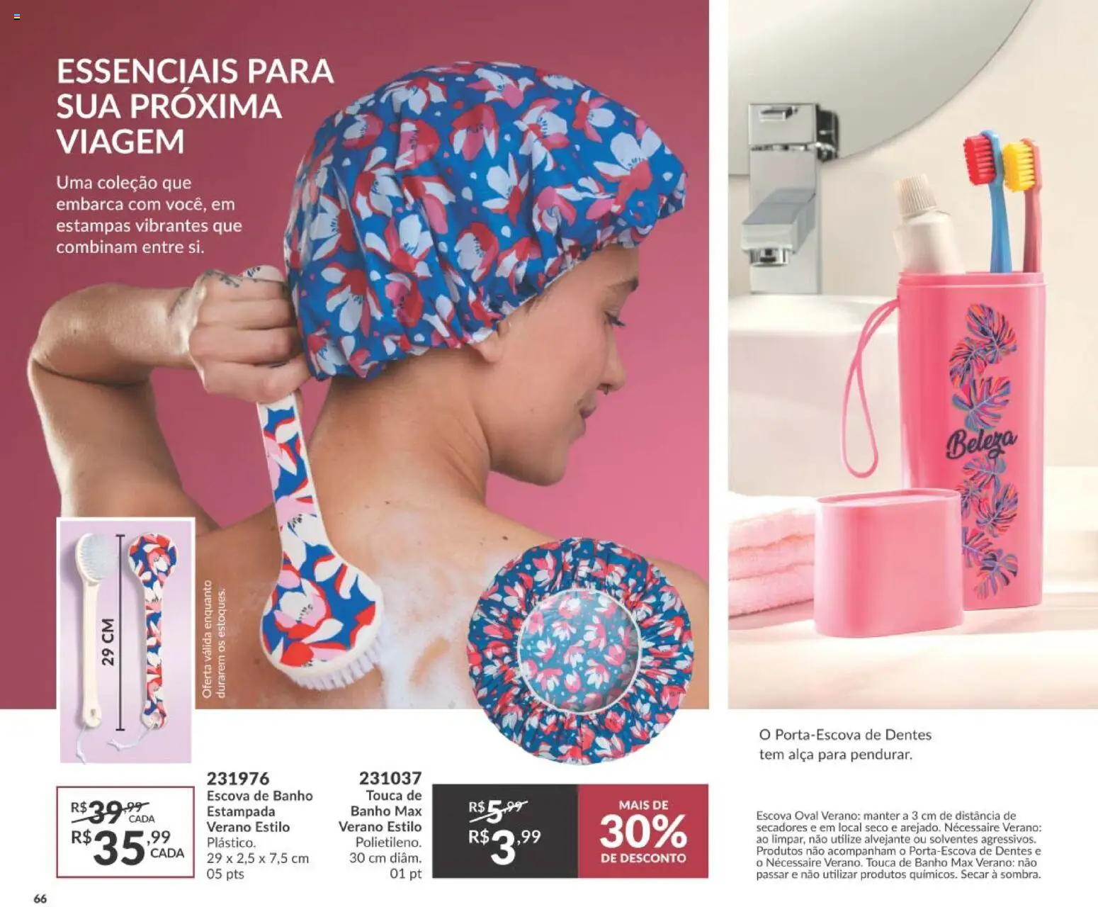 Avon Folheto - válido de 10/08/2026 | Página: 66 | Produtos: Touca, Alvejante, Escova, Touca de banho