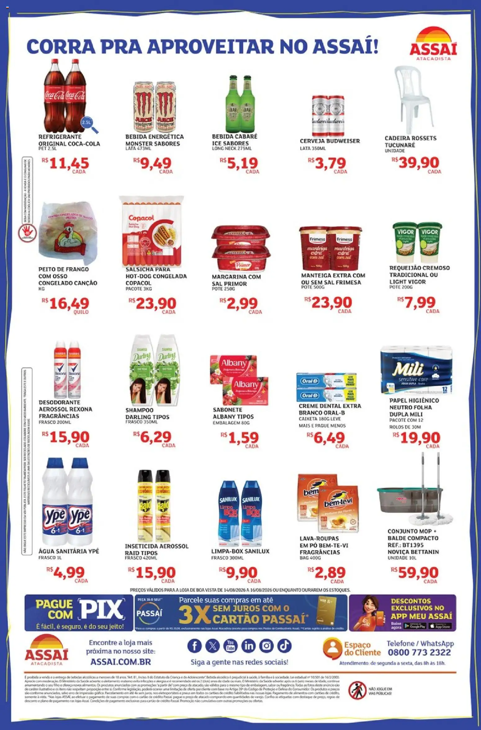 Assaí Atacadista Folheto - válido de 14/08/2026 | Página: 2 | Produtos: Desodorante, Manteiga, Alimentos, Inseticida