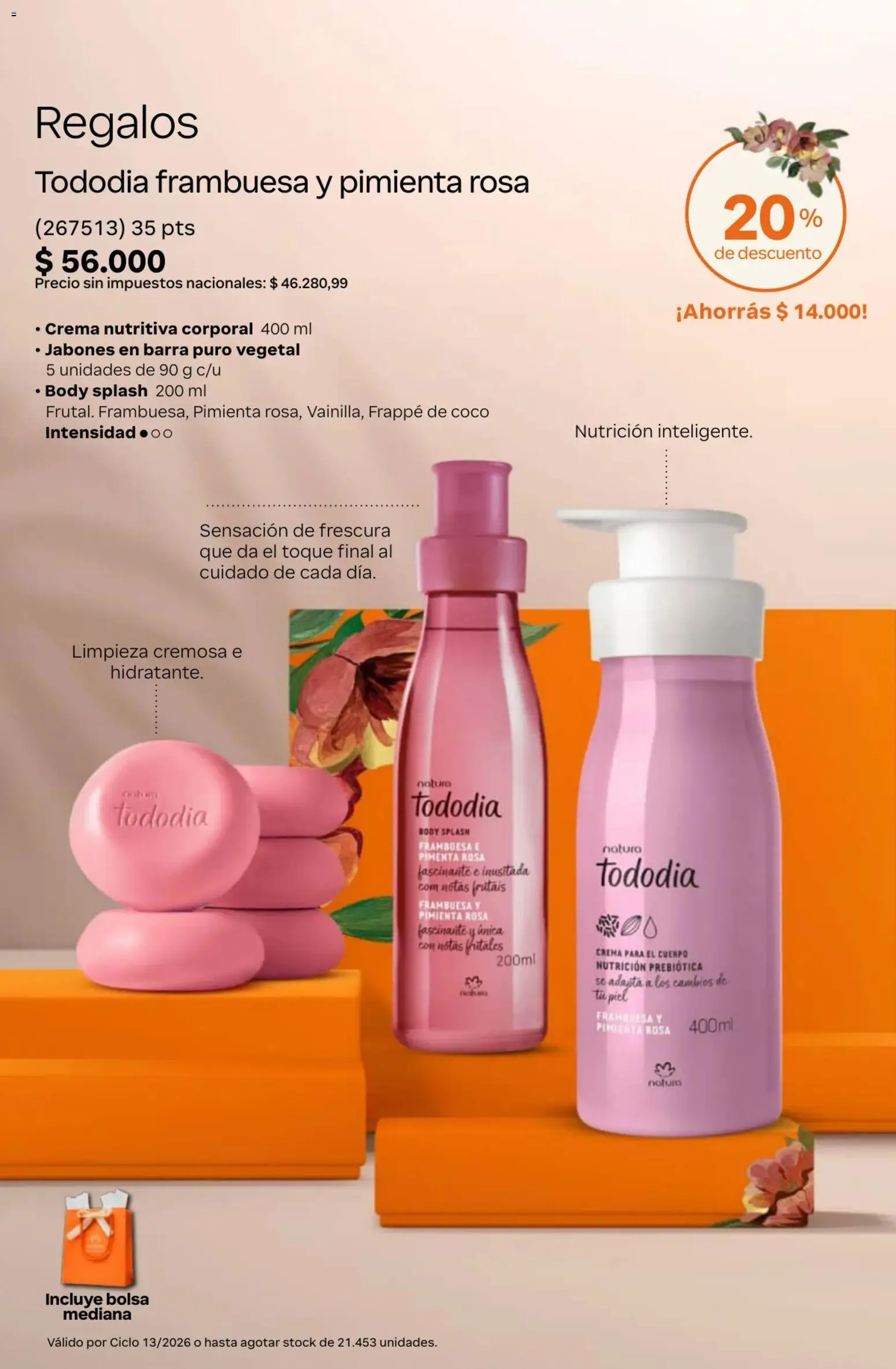 Catálogo Natura Ciclo 13 │ válido desde el 02/09/2026 | Página: 23 | Productos: Body, Bolsa, Crema para el cuerpo, Crema