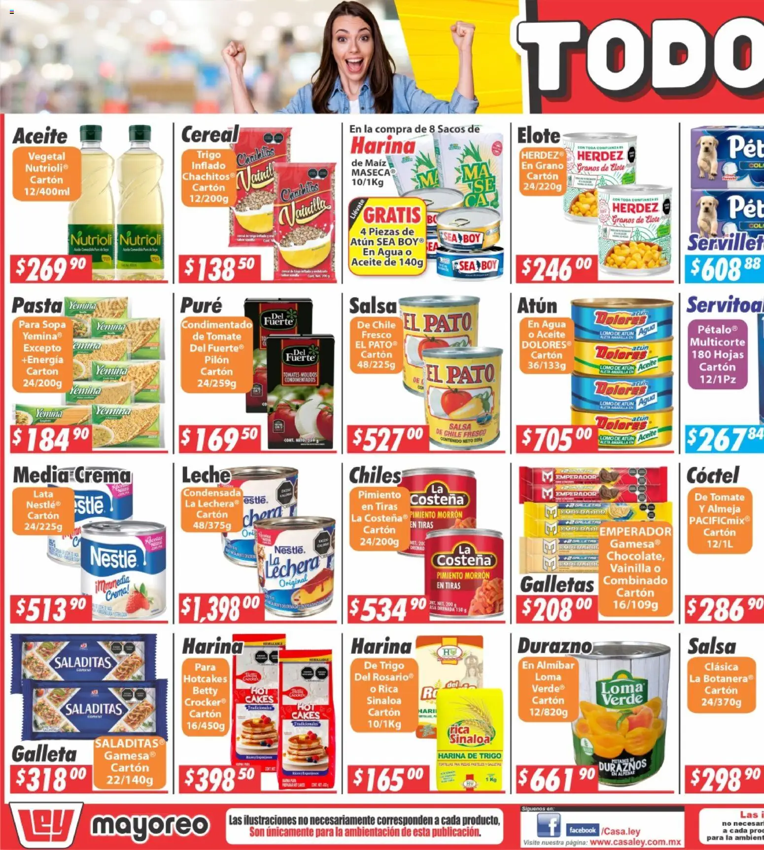 Nuevas ofertas de Casa Ley válidas en toda la República Mexicana desde el 20.04.2026. ¡Encuentra las mejores ofertas en Casa Ley folleto Tepic! | Página: 3 | Productos: Maíz, Atún, Sopa, Pimiento