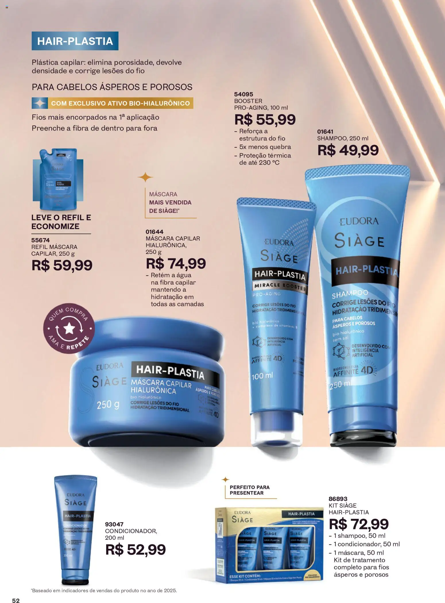Eudora Folheto - válido de 16/09/2026 | Página: 55 | Produtos: Shampoo, Condicionador, Água, Máscara capilar